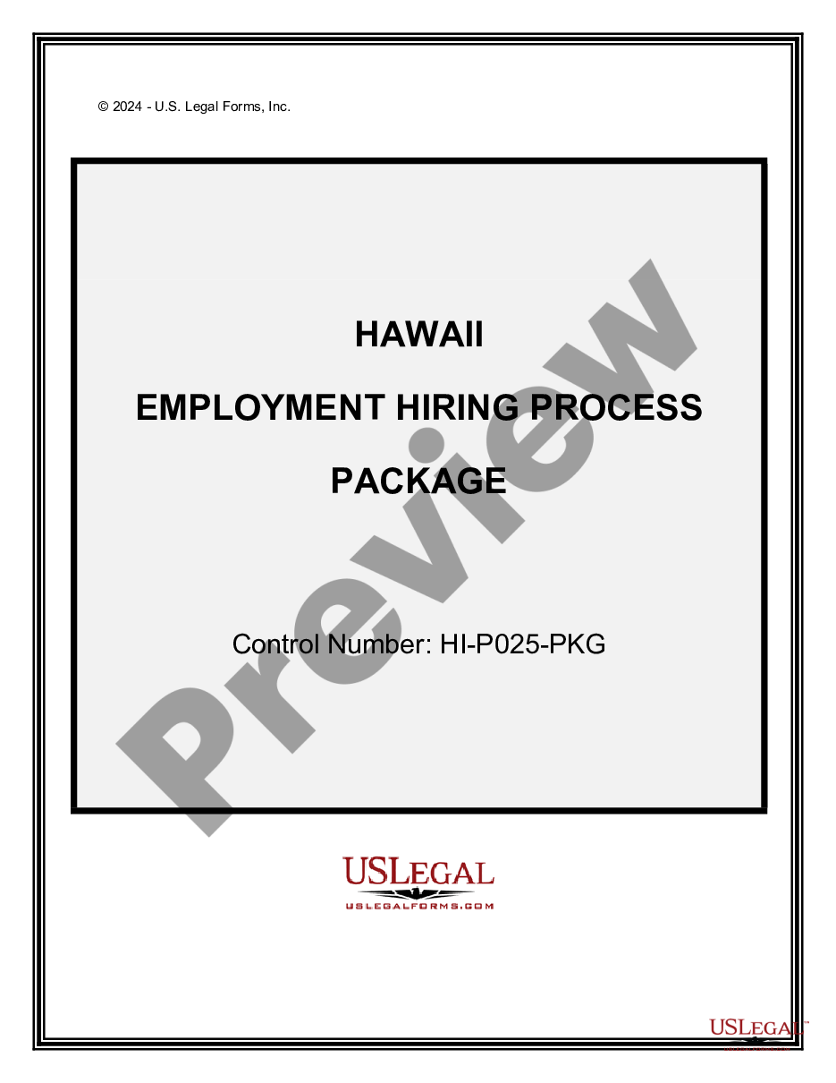 form Employment Hiring Process Package preview