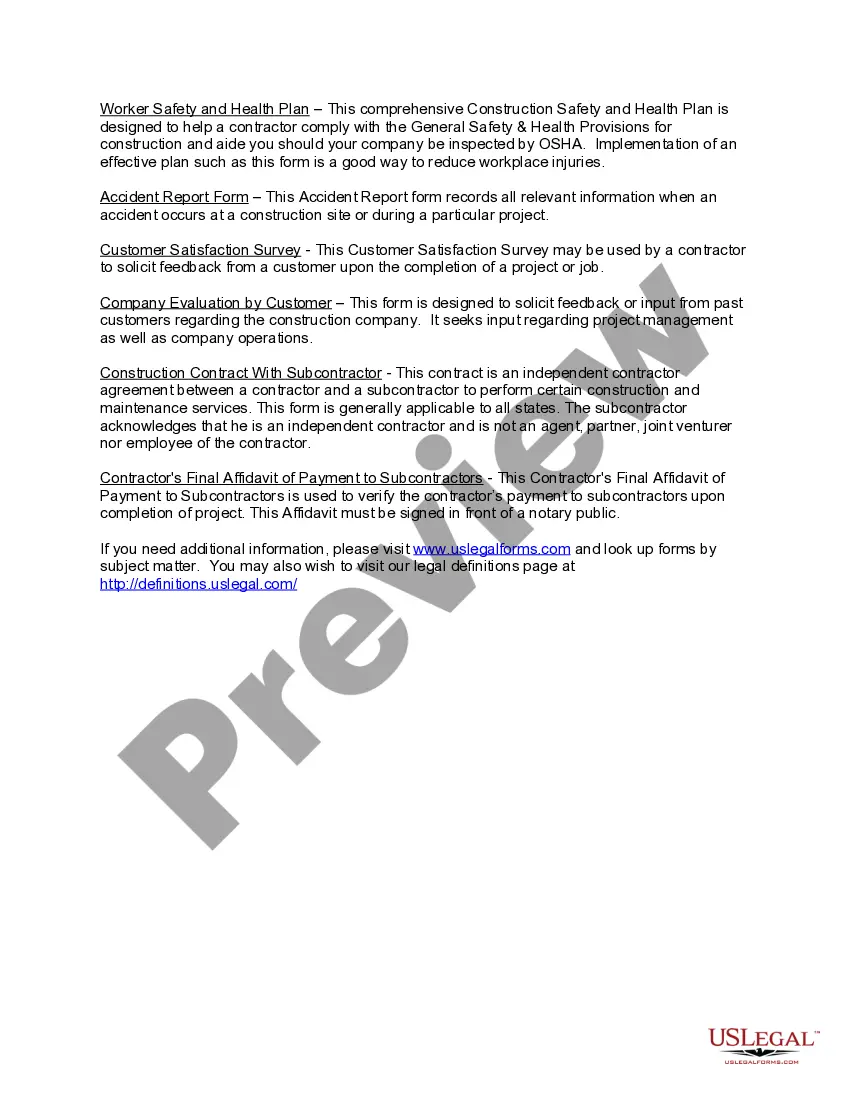 Preview Hawaii Commercial Contractor Package