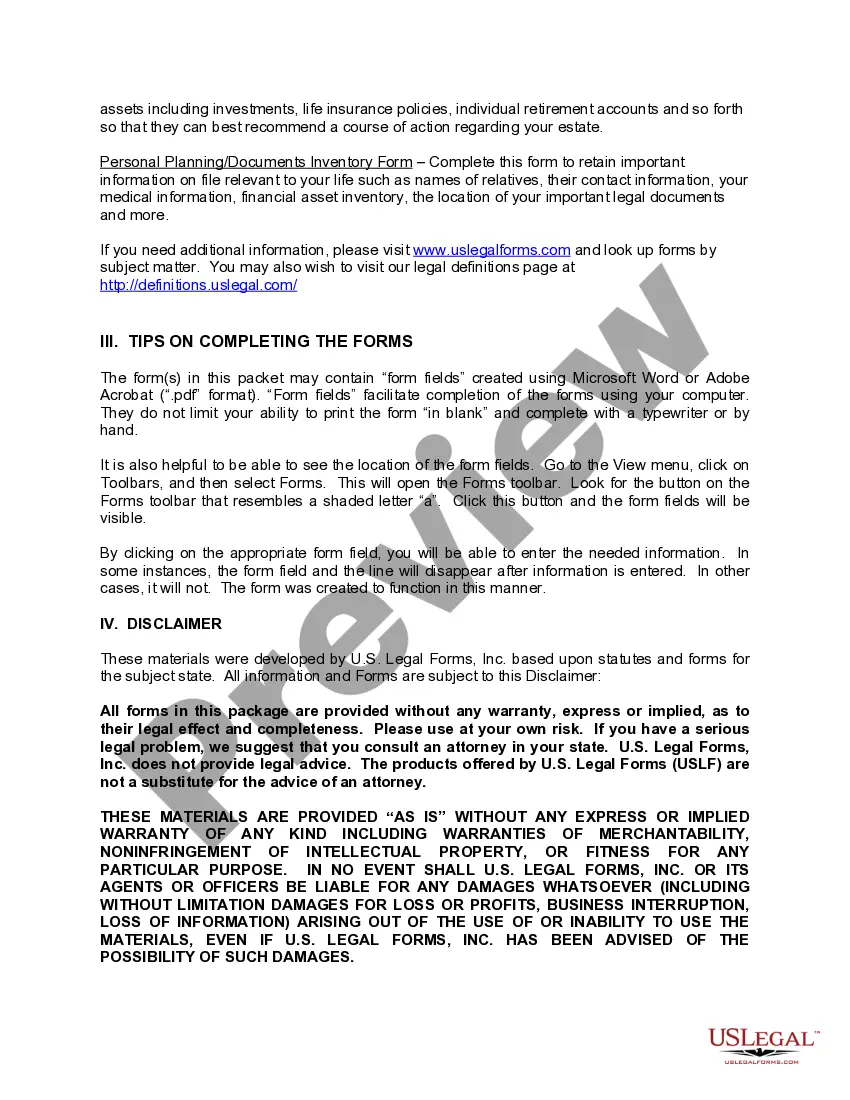 Preview Hawaii Last Will and Testament Package