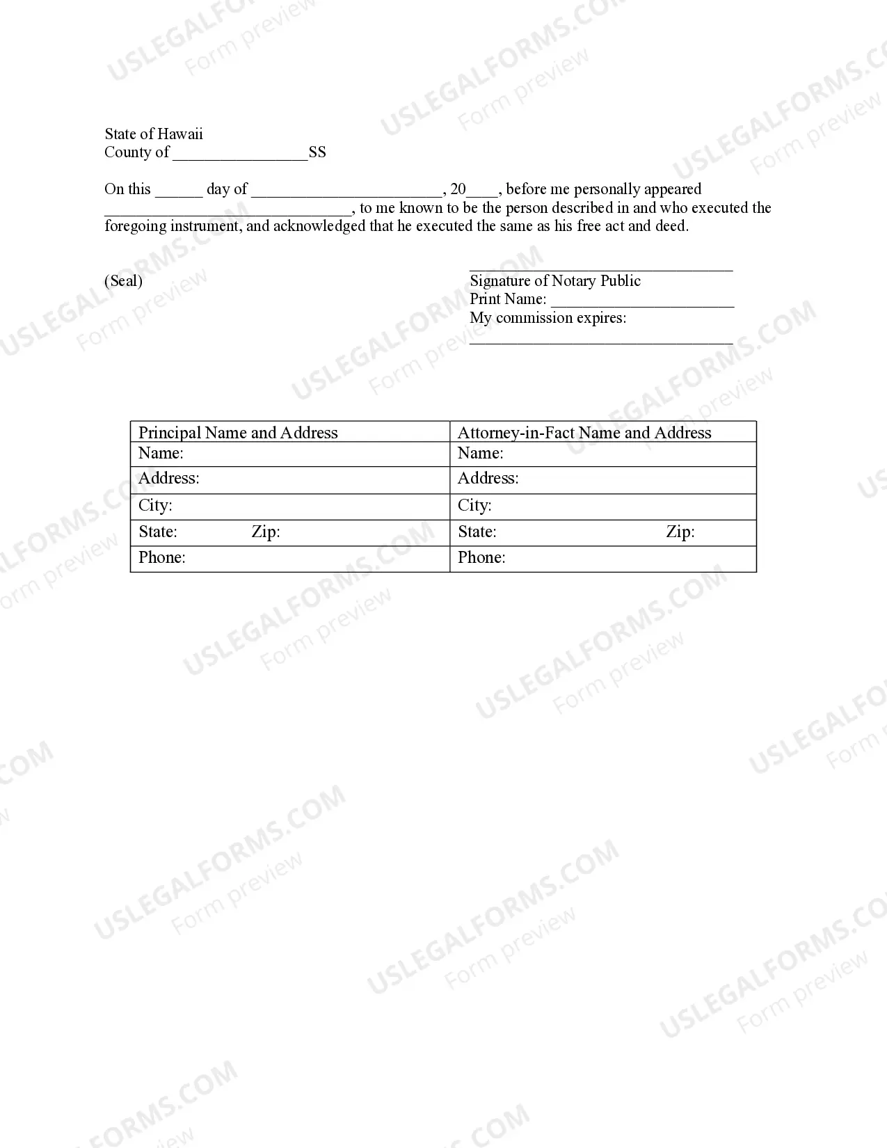 Preview Special Durable Power of Attorney for Bank Account Matters