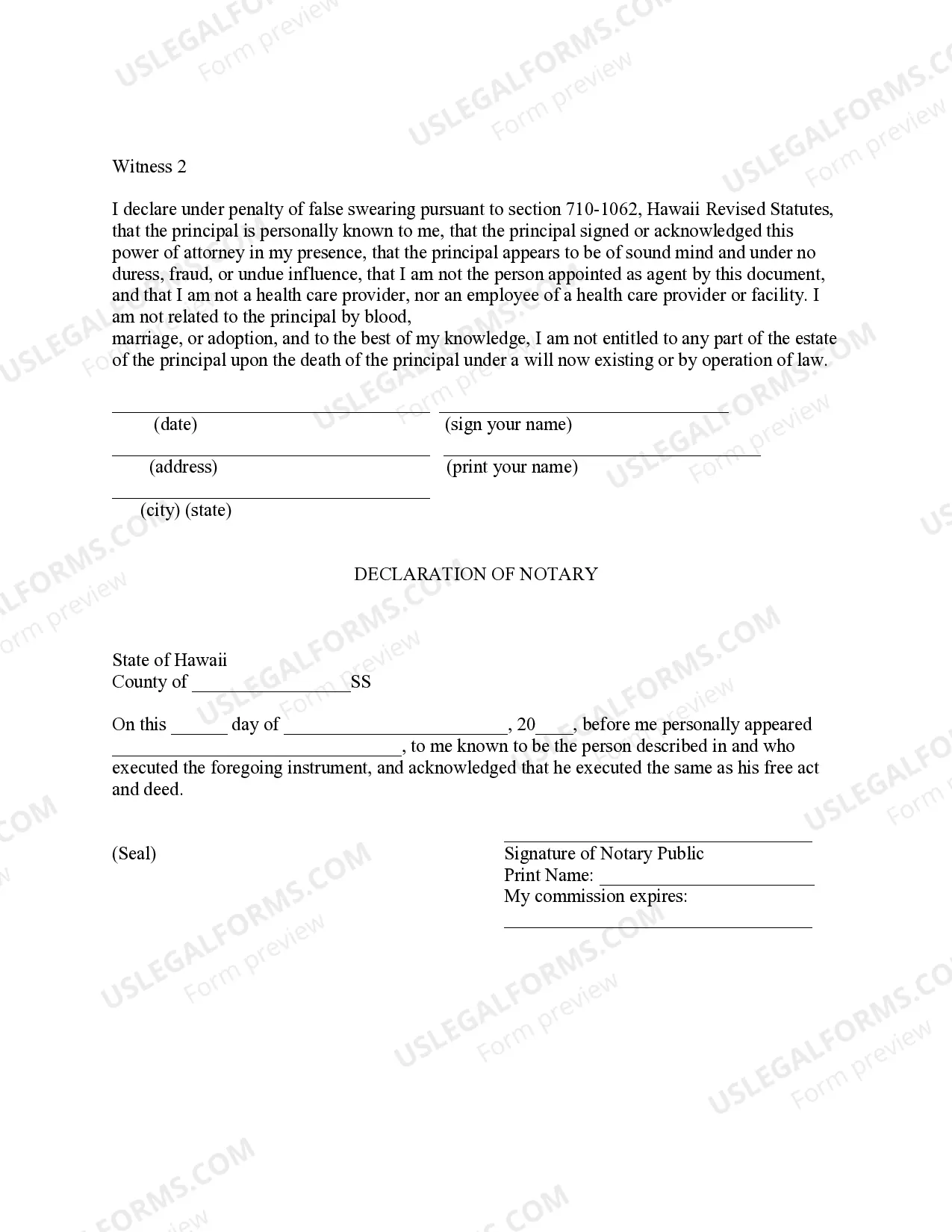 Preview Statutory Mental Health Care Advance Directive