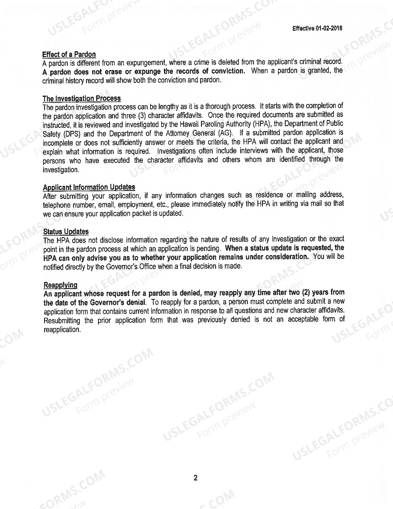 Preview Pardon Application