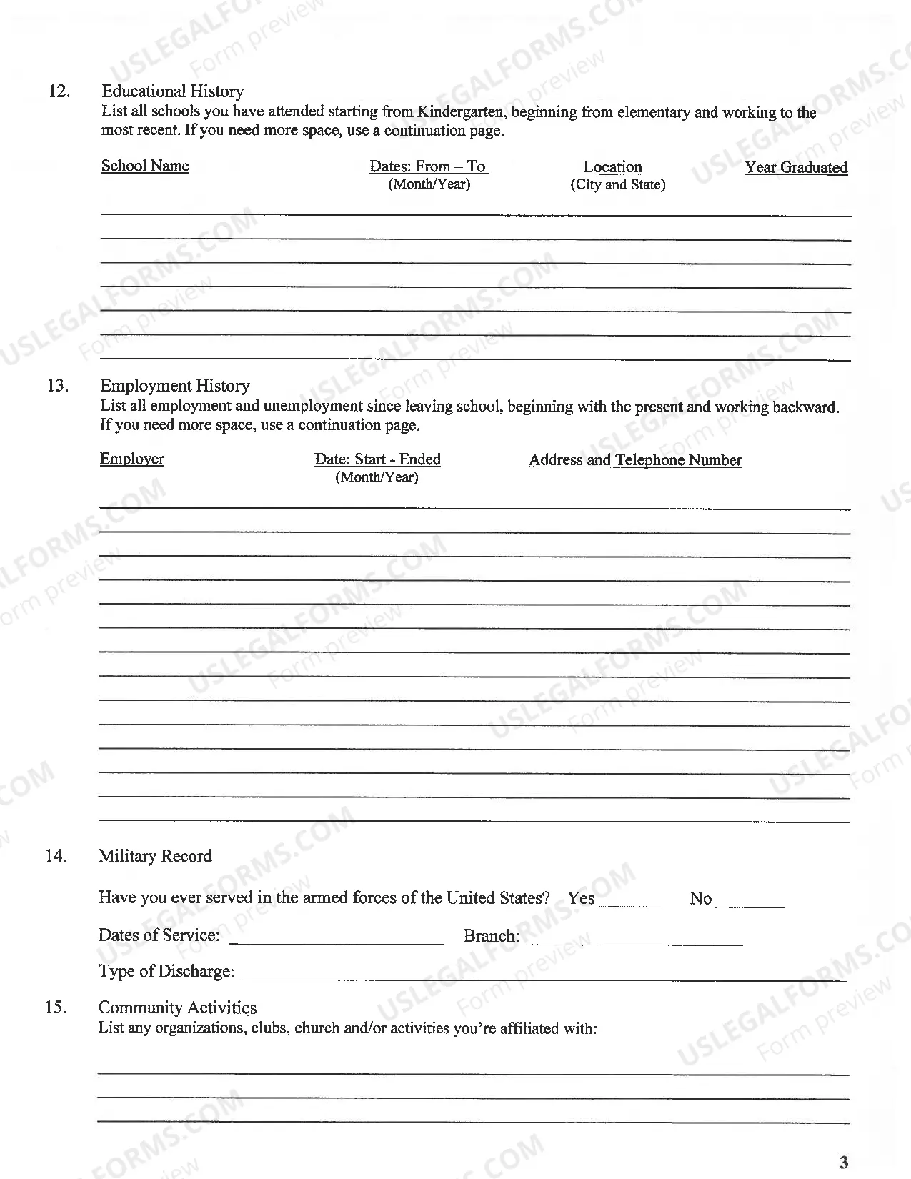 Preview Pardon Application