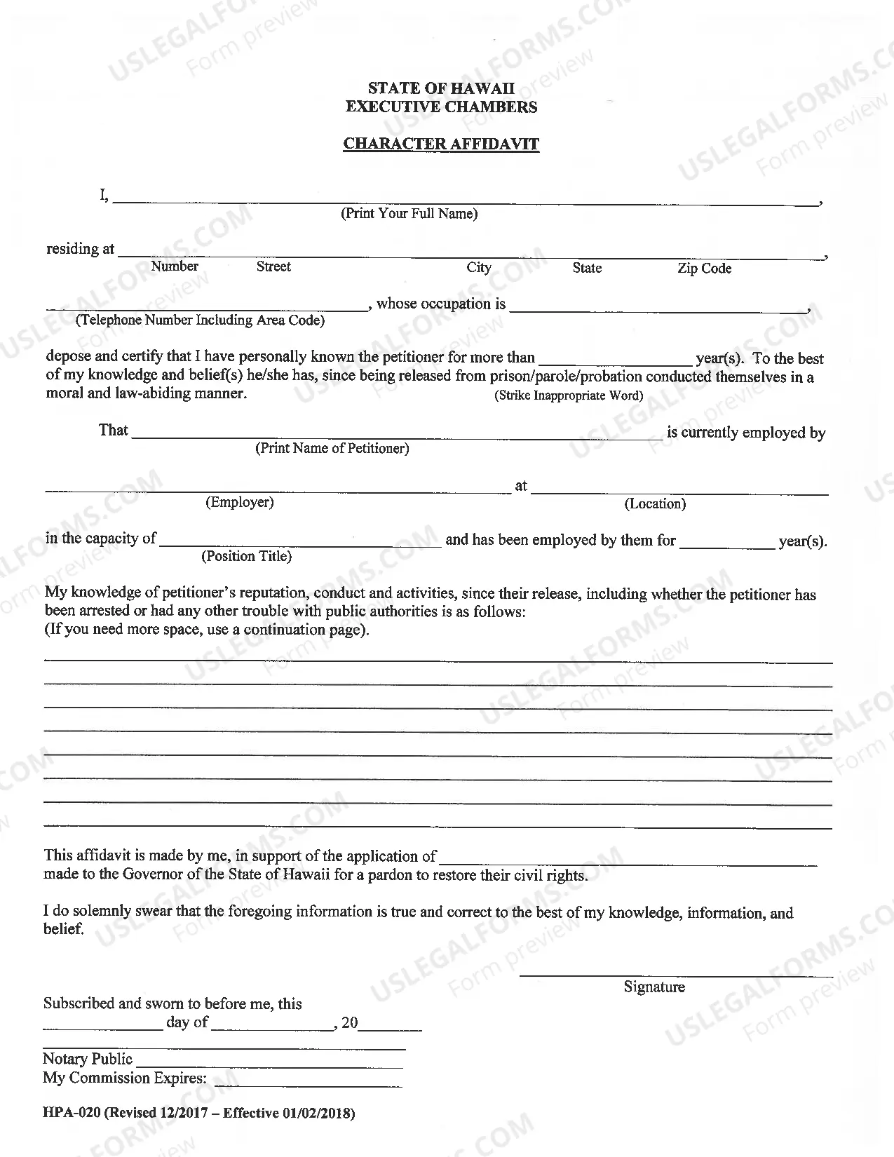 Preview Pardon Application