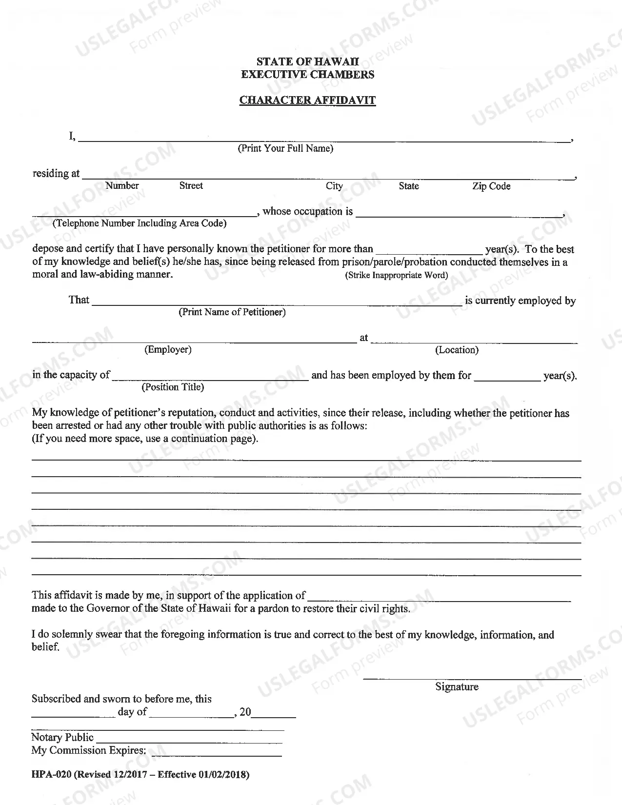 Preview Pardon Application