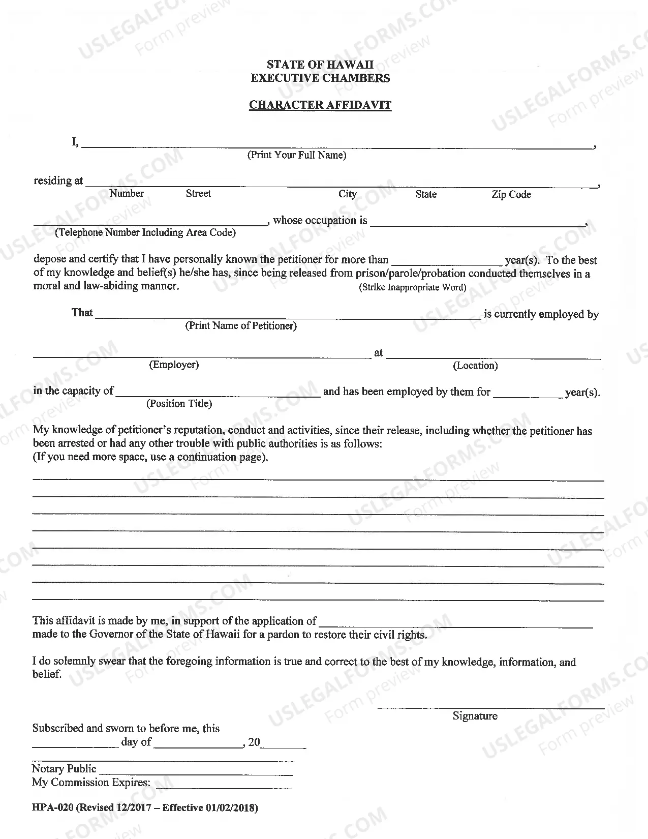 Preview Pardon Application