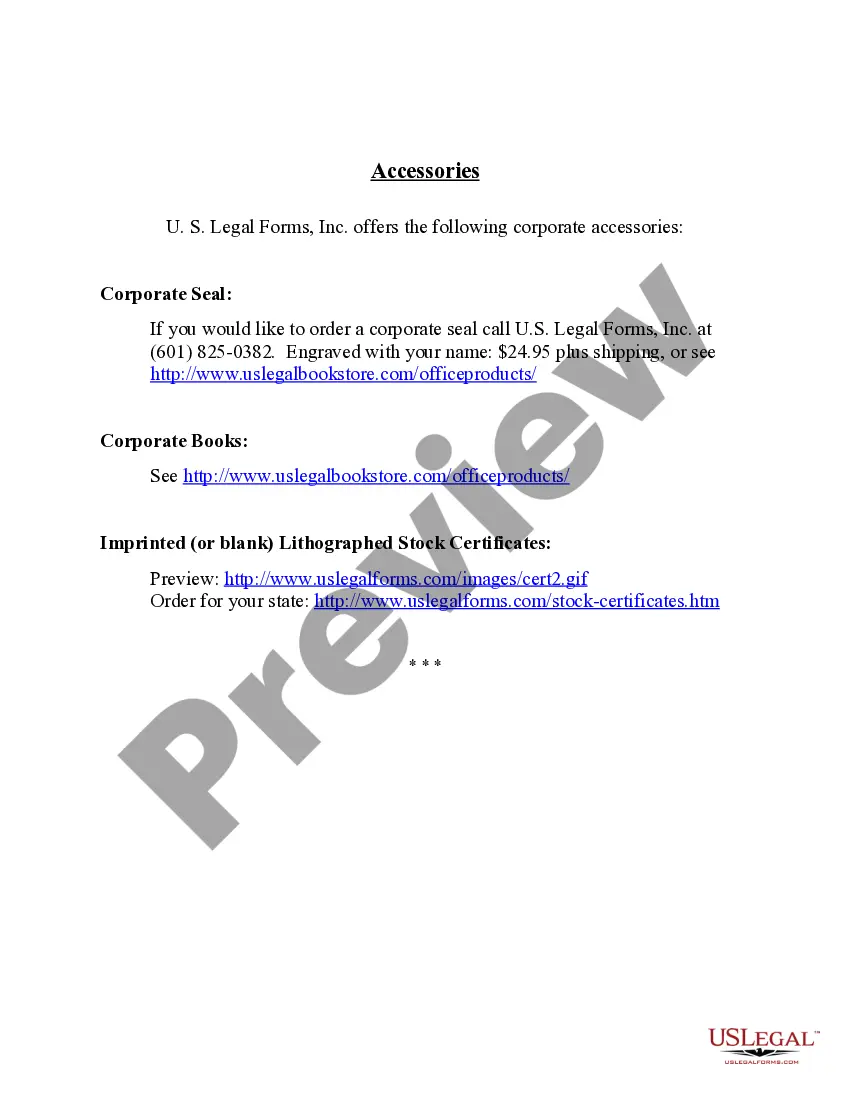 Preview Sample Corporate Records for a Hawaii Professional Corporation