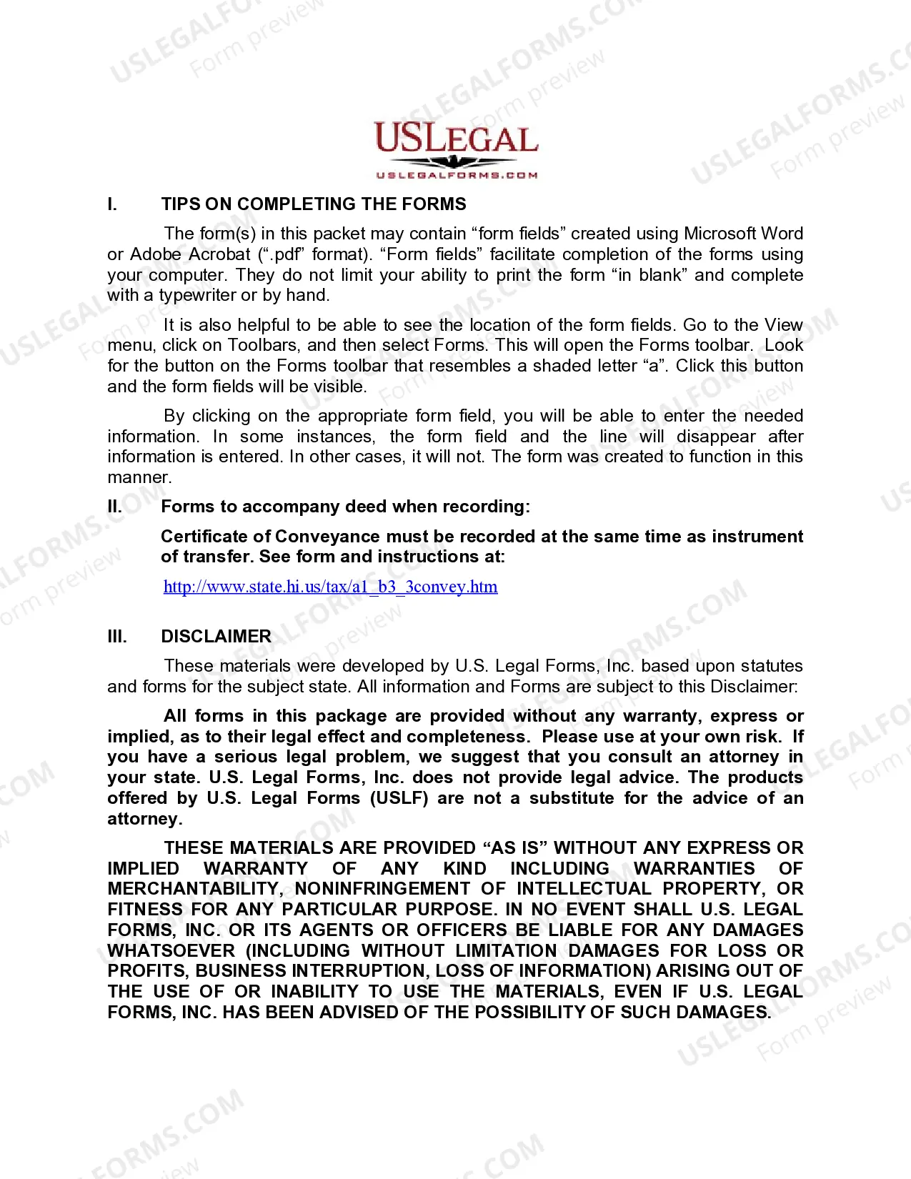 Preview Quitclaim Deed - Trust to Husband and Wife