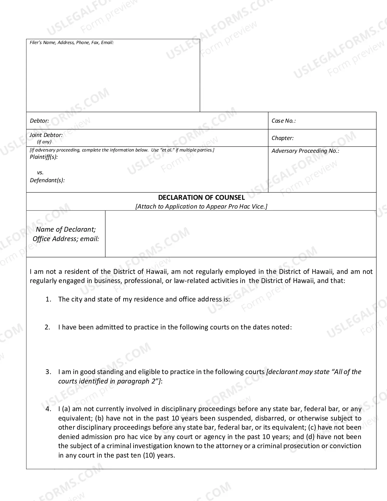 Preview Application To Appear Pro Hac Vice