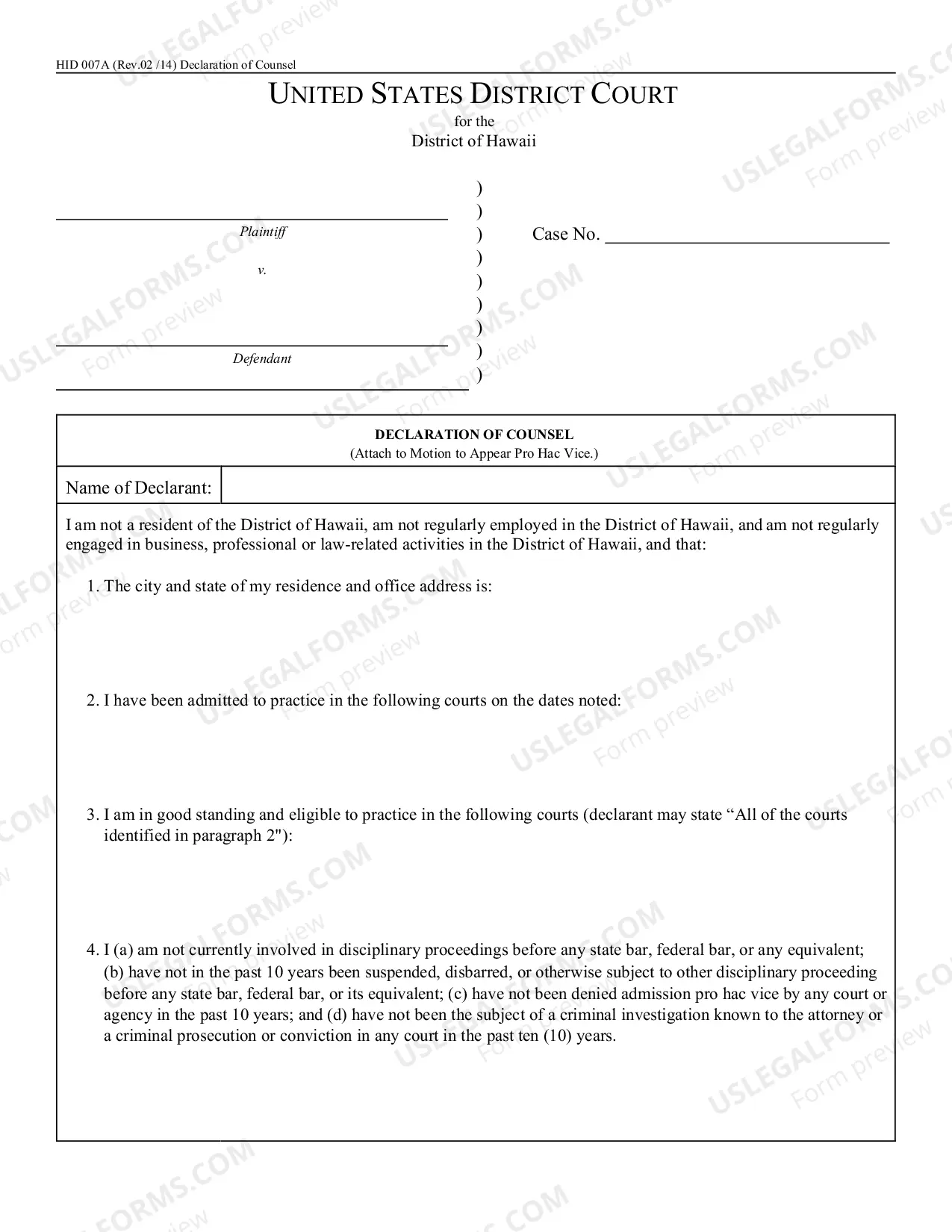 Preview Motion To Appear Pro Hac Vice
