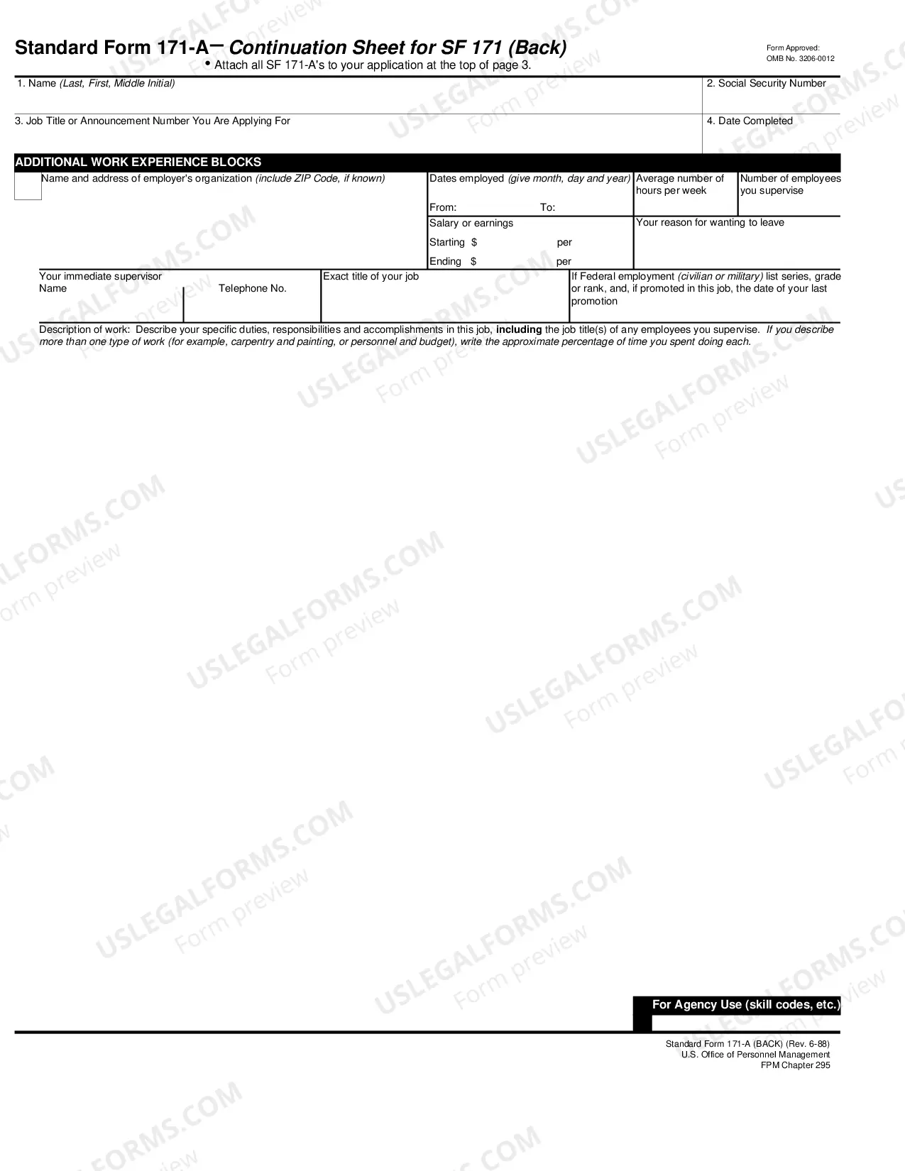 Preview For US Probation Office Applicants Only
