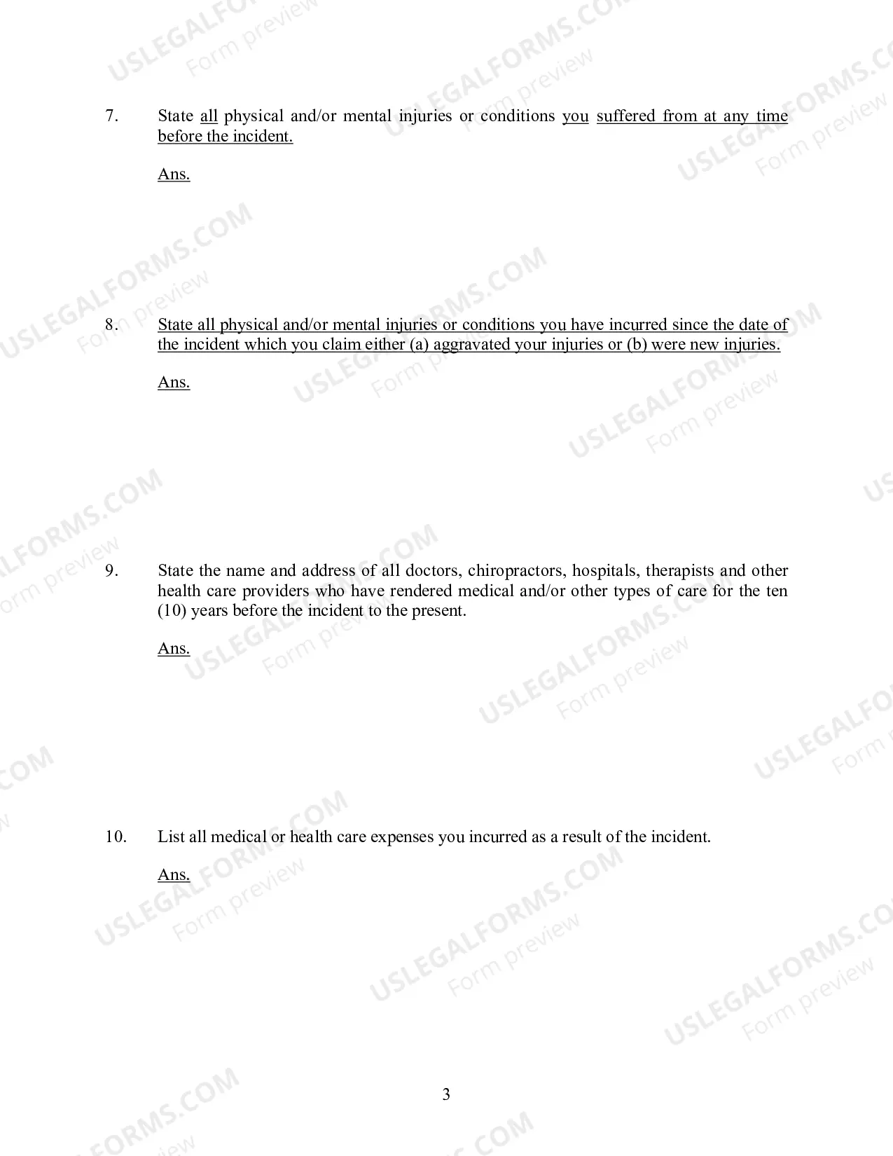 Preview Interrogatories to Plaintiff(CommonLook 508 Certified, 07/11)