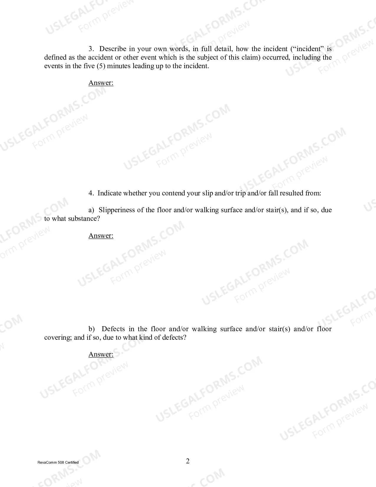 Preview Interrogatories to Plaintiff