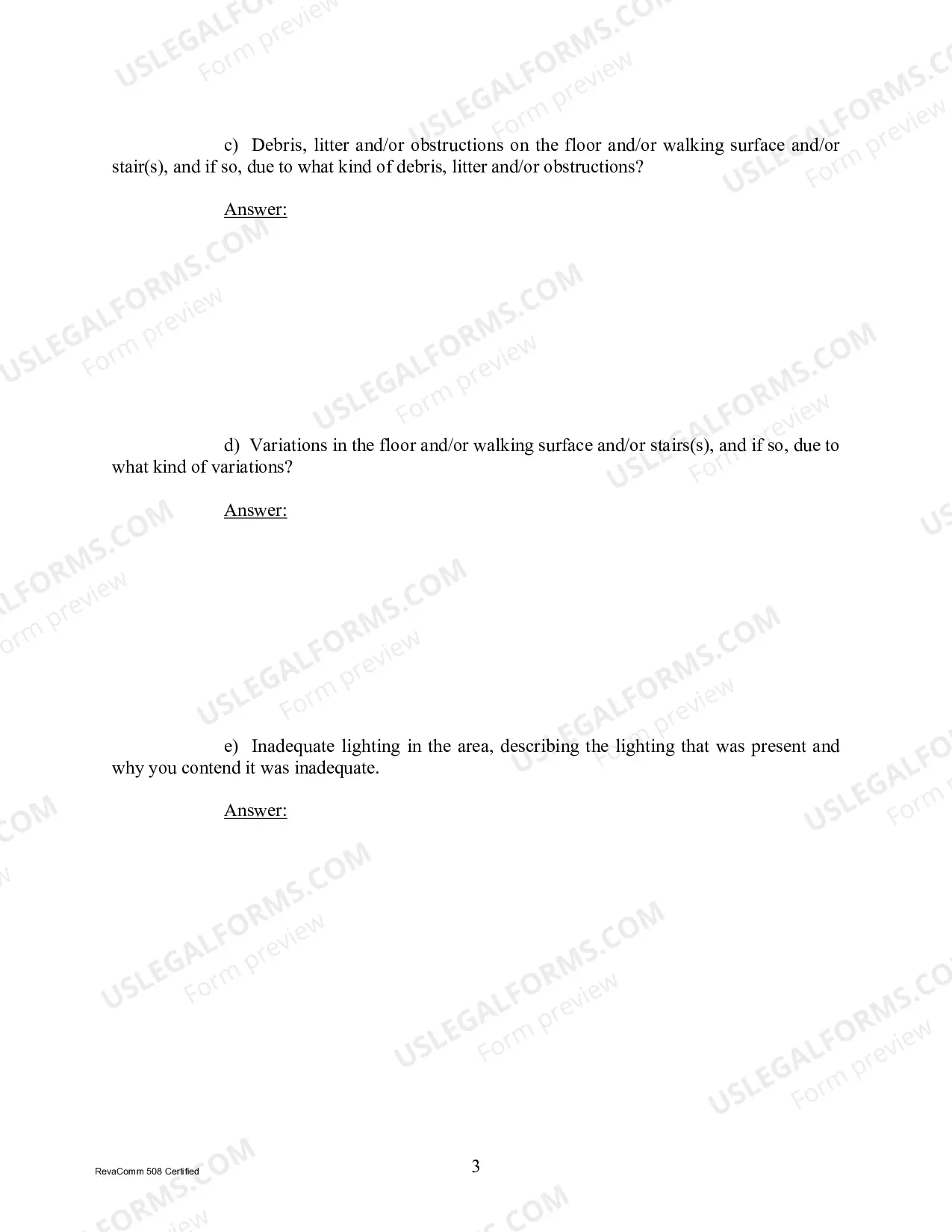 Preview Interrogatories to Plaintiff