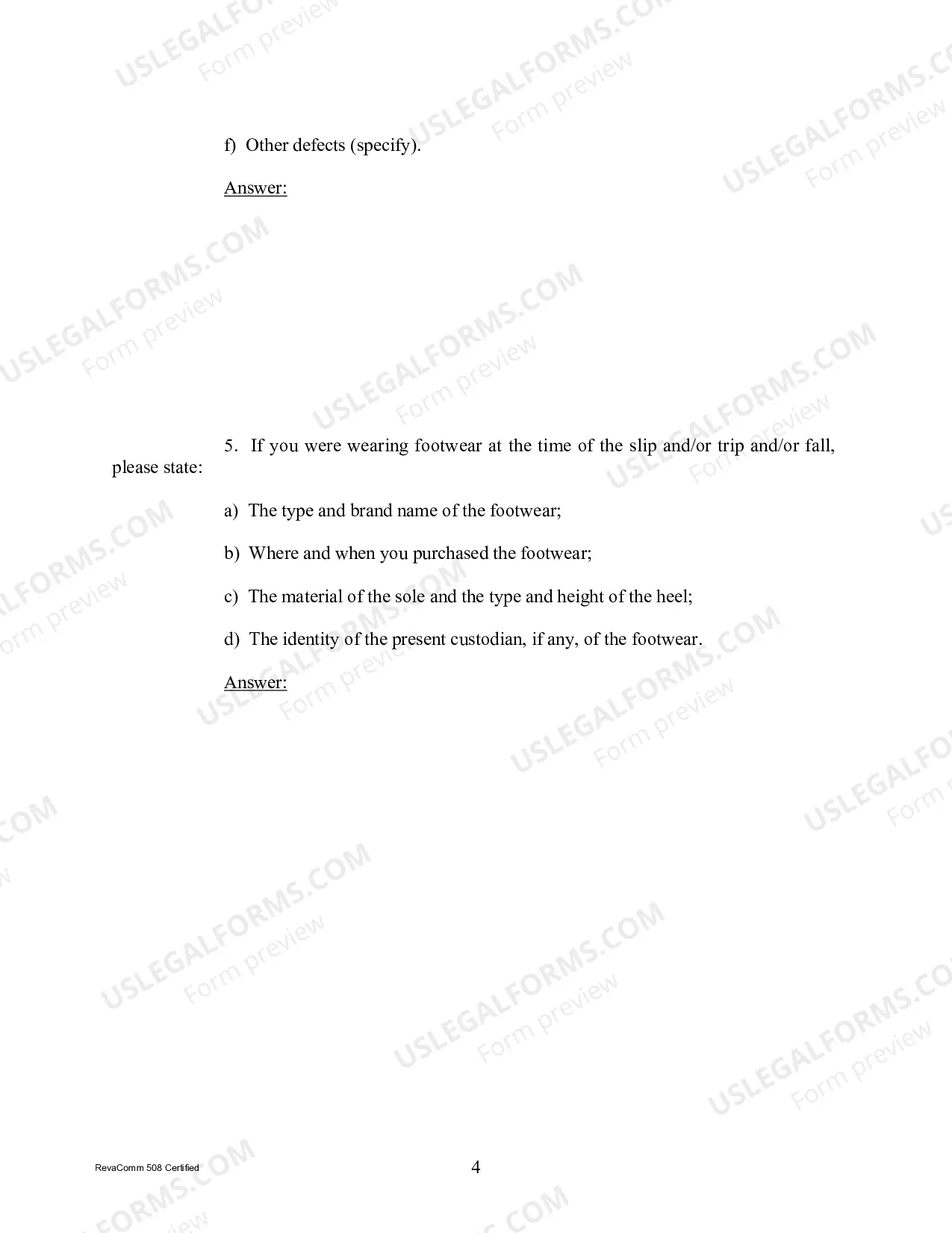 Preview Interrogatories to Plaintiff