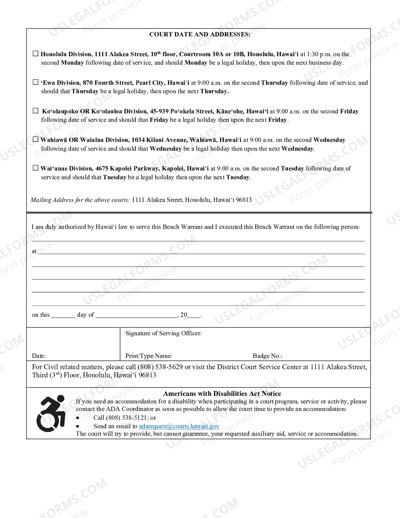Preview Bench Warrant