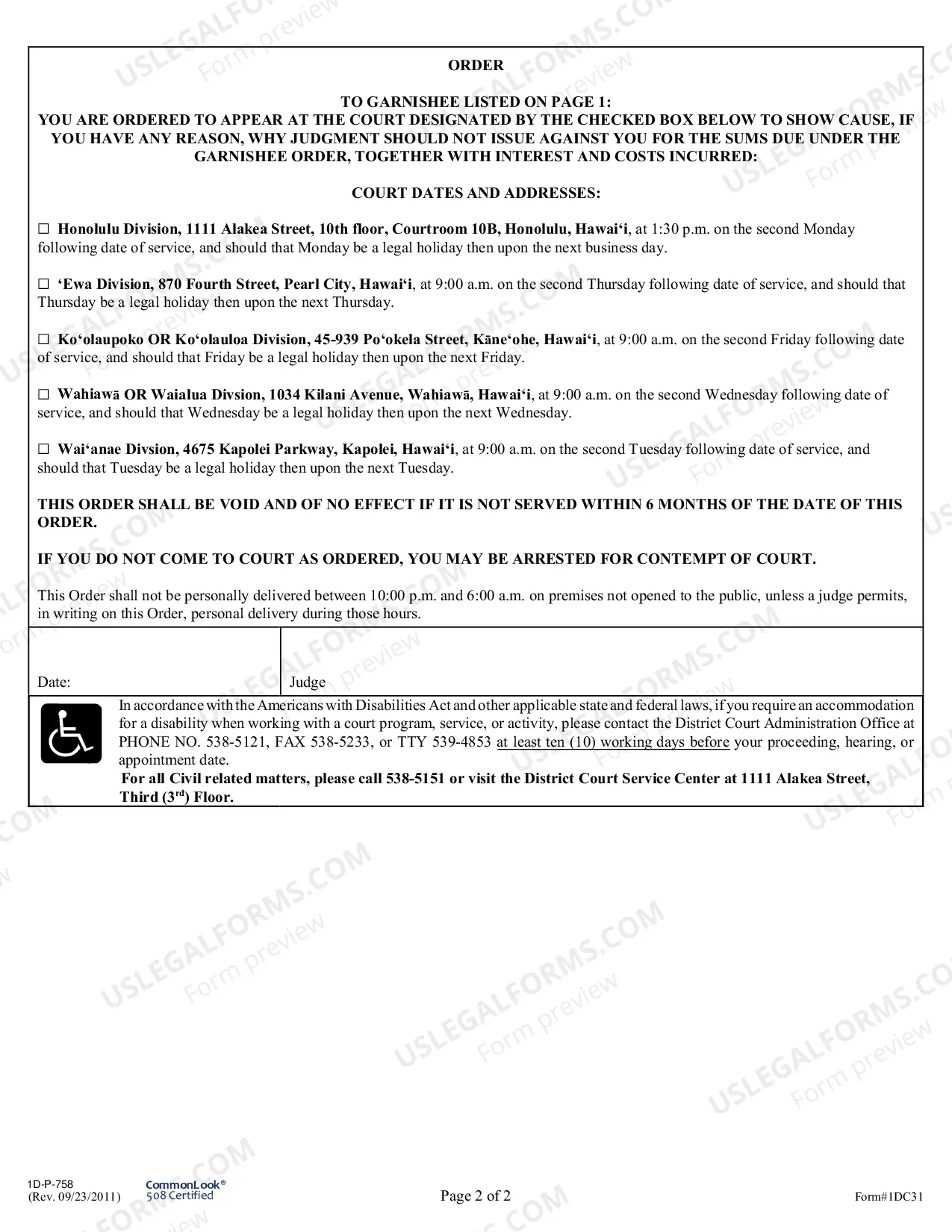 Preview Motion For Order To Show Cause On Garnishee