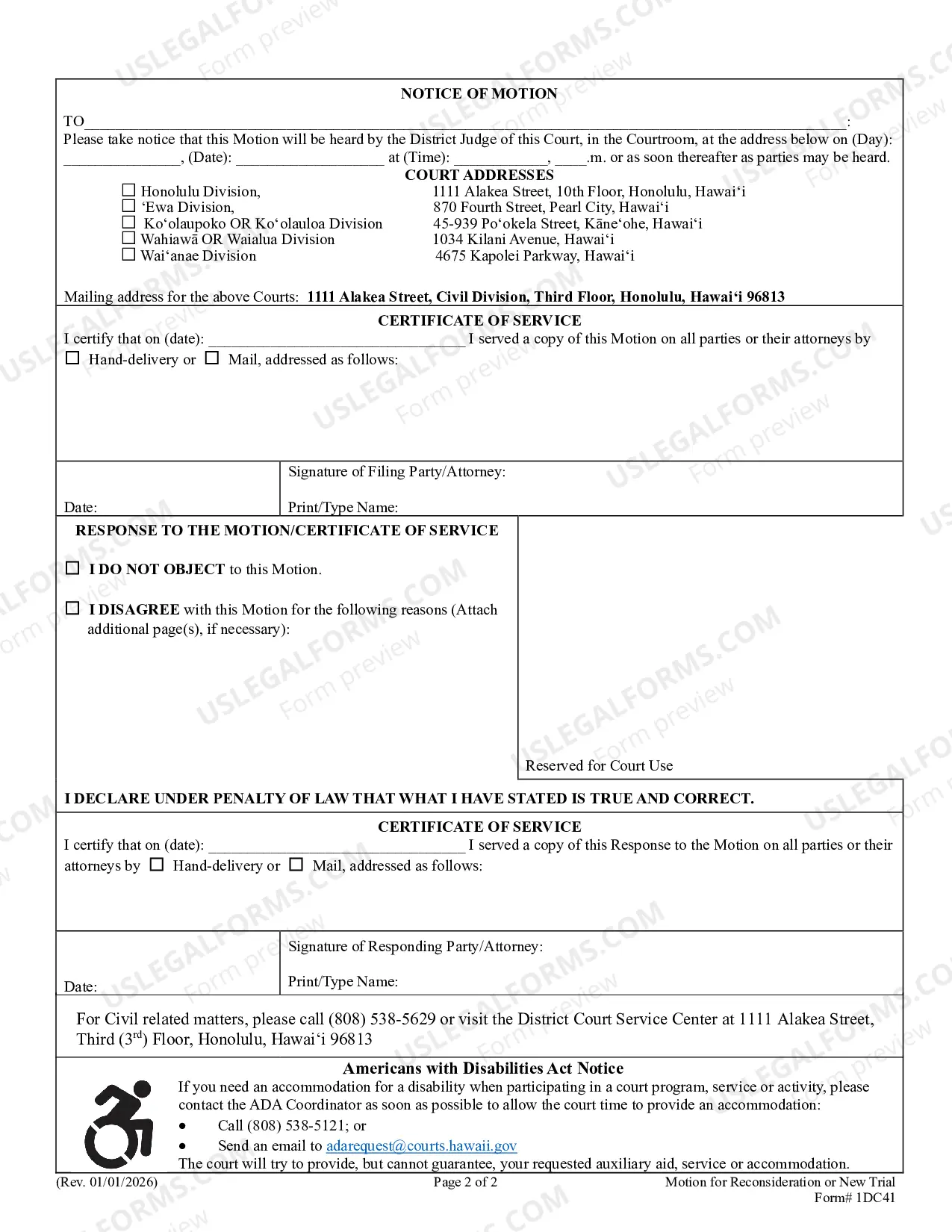 Preview Motion For Reconsideration Or New Trial