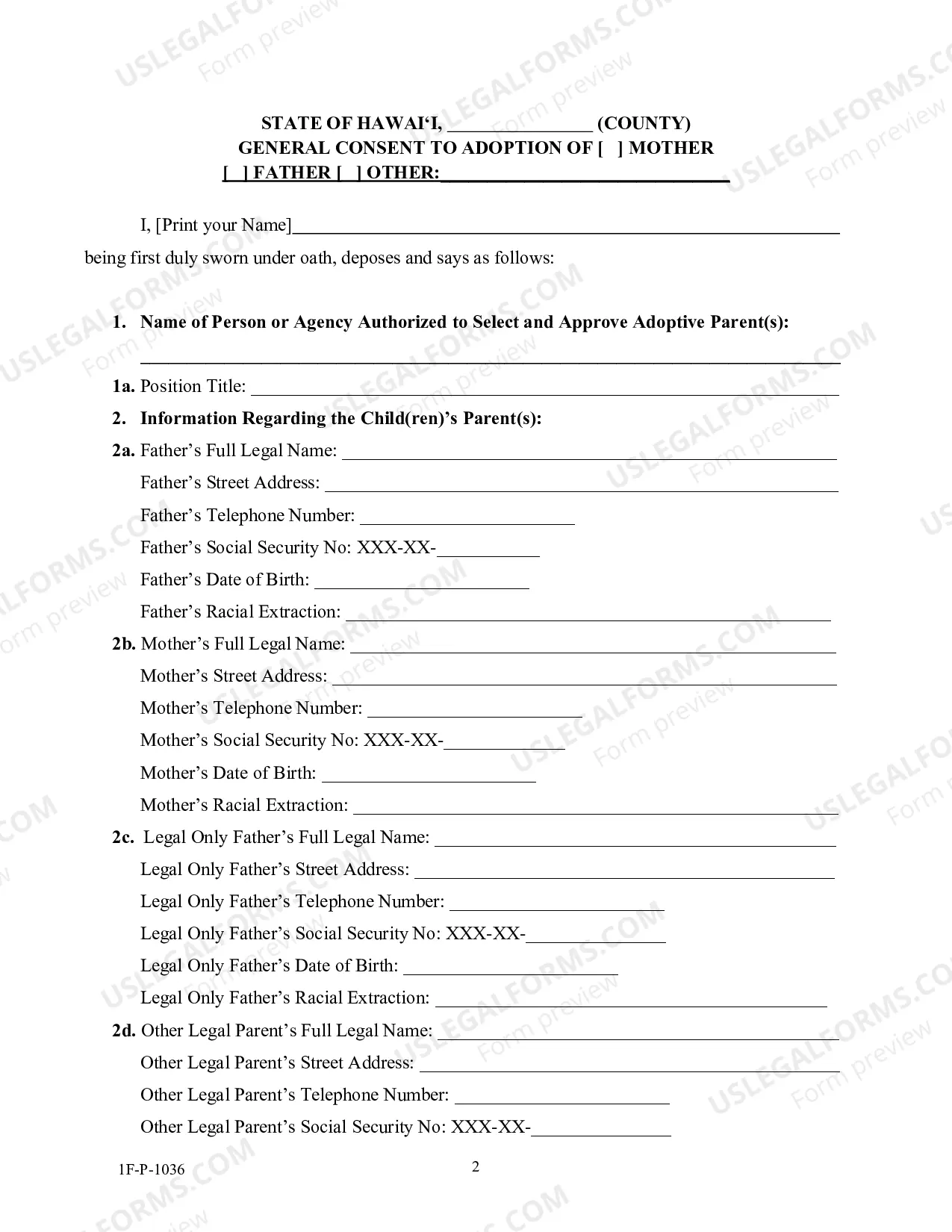 Preview General Consent To Adoption