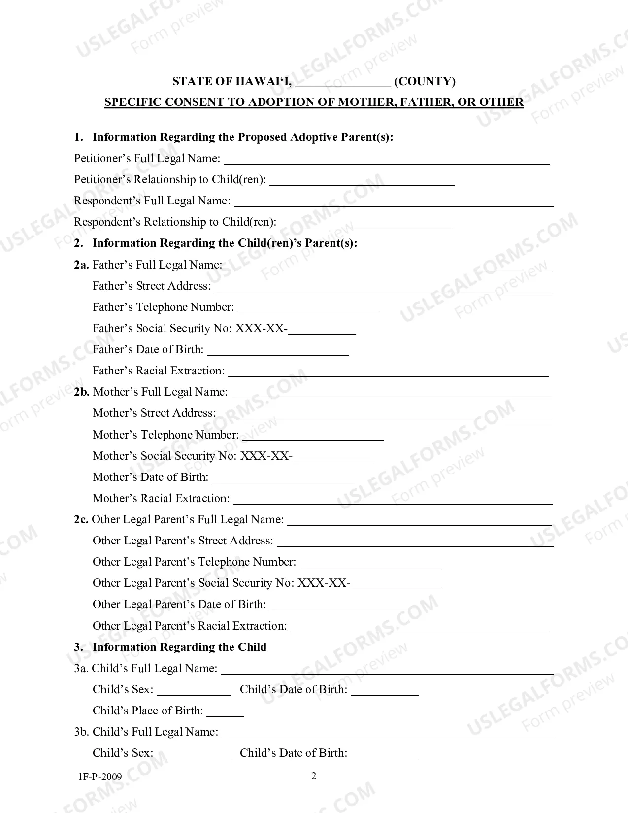 Preview Specific Consent To Adoption
