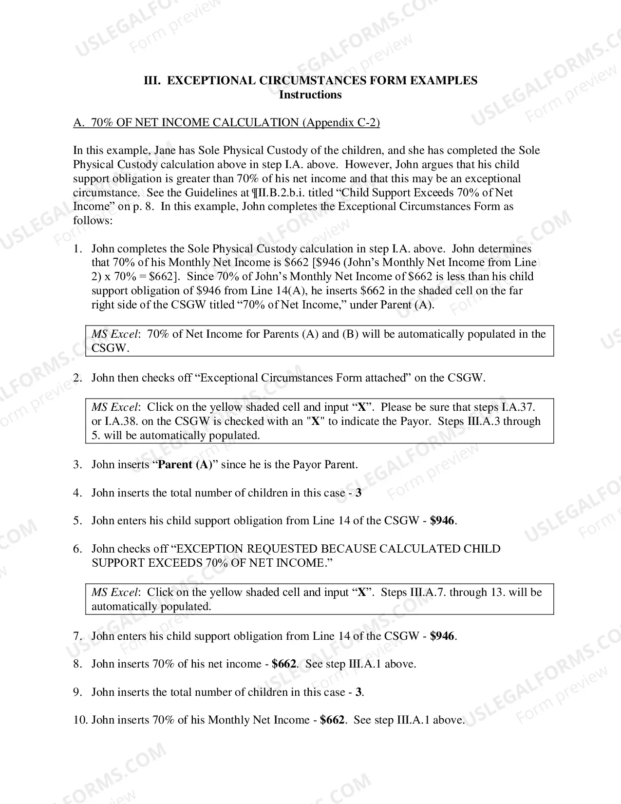 Preview Exceptional Circumstances Form