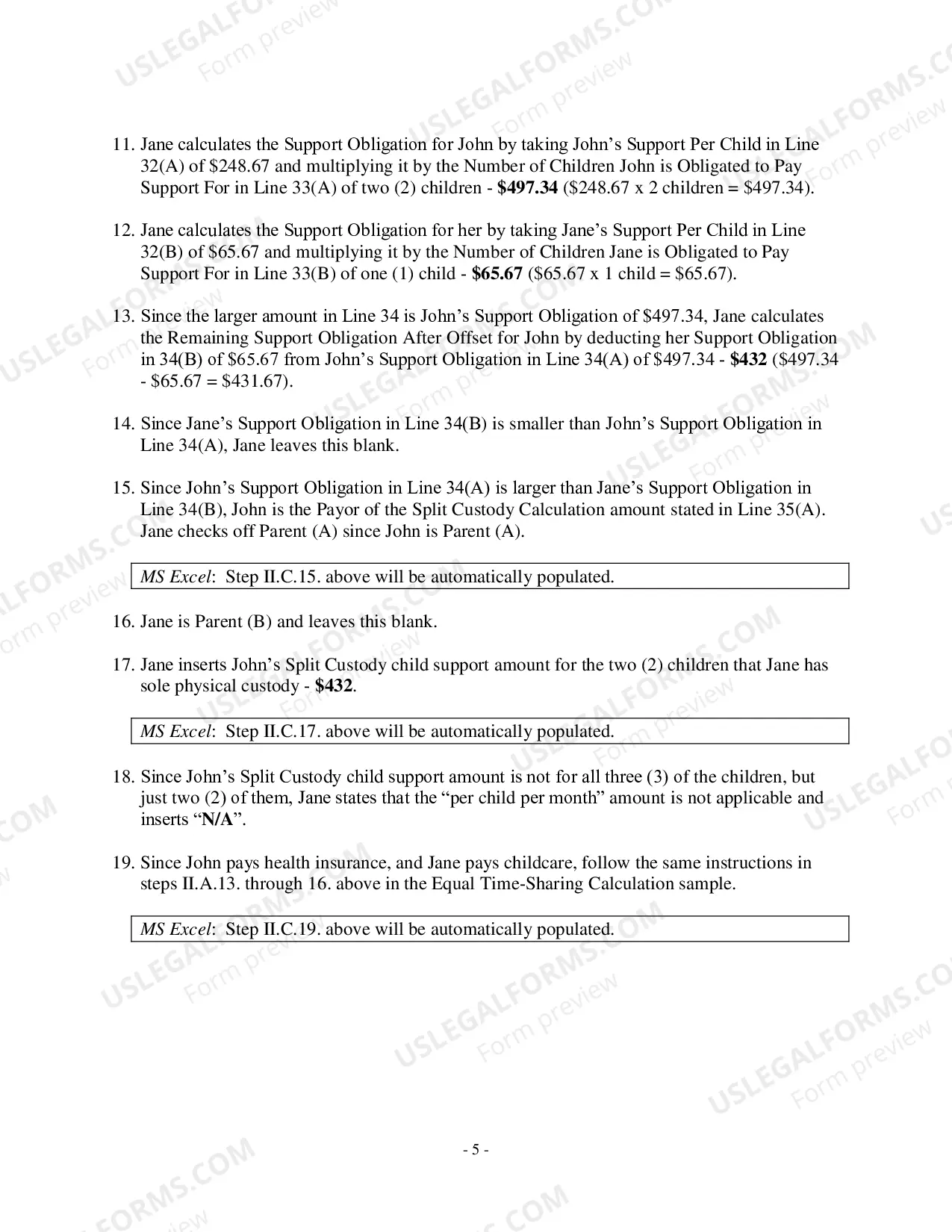Preview Extensive Time-Sharing Worksheet (Attachment To Child Support Guidelines Worksheet)