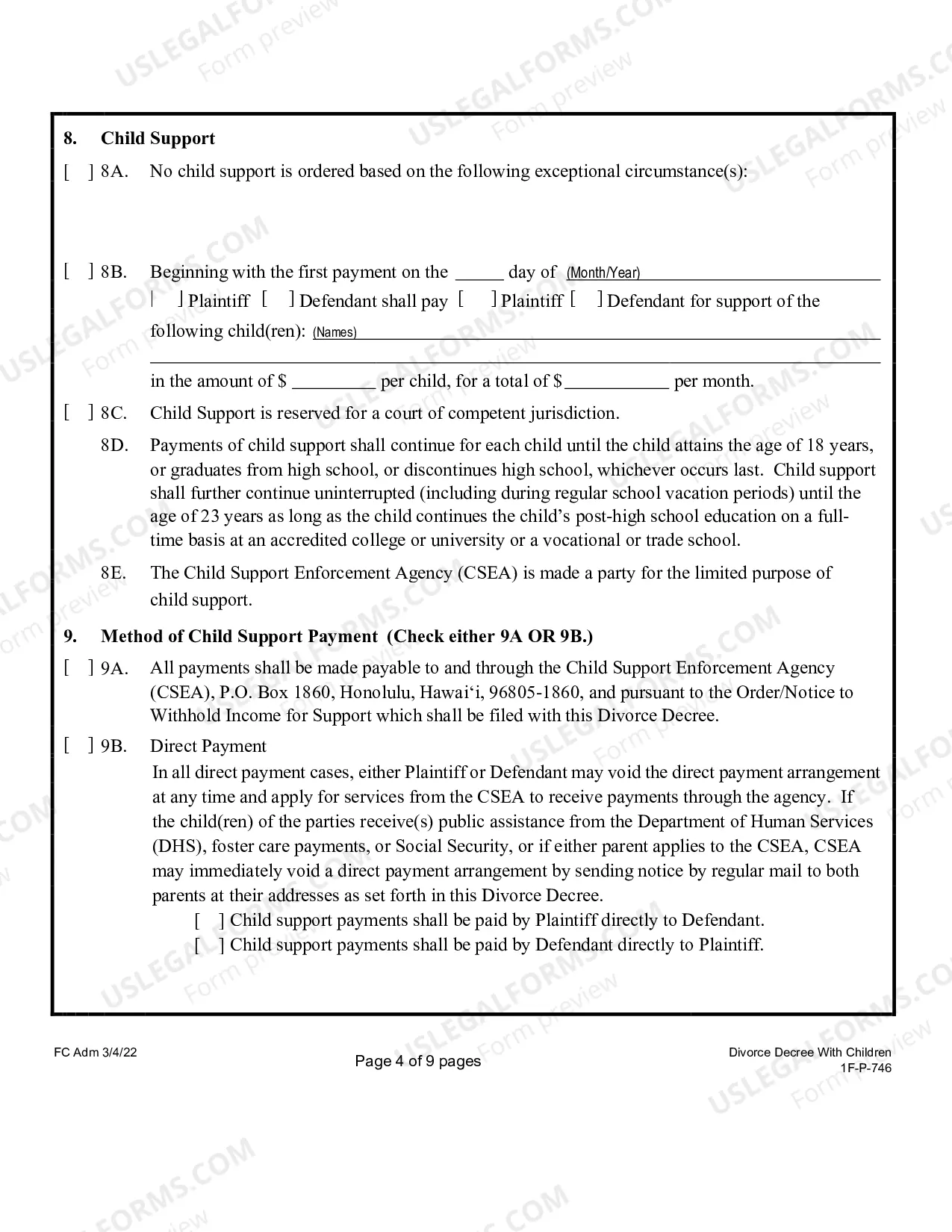 Preview Divorce Decree With Children