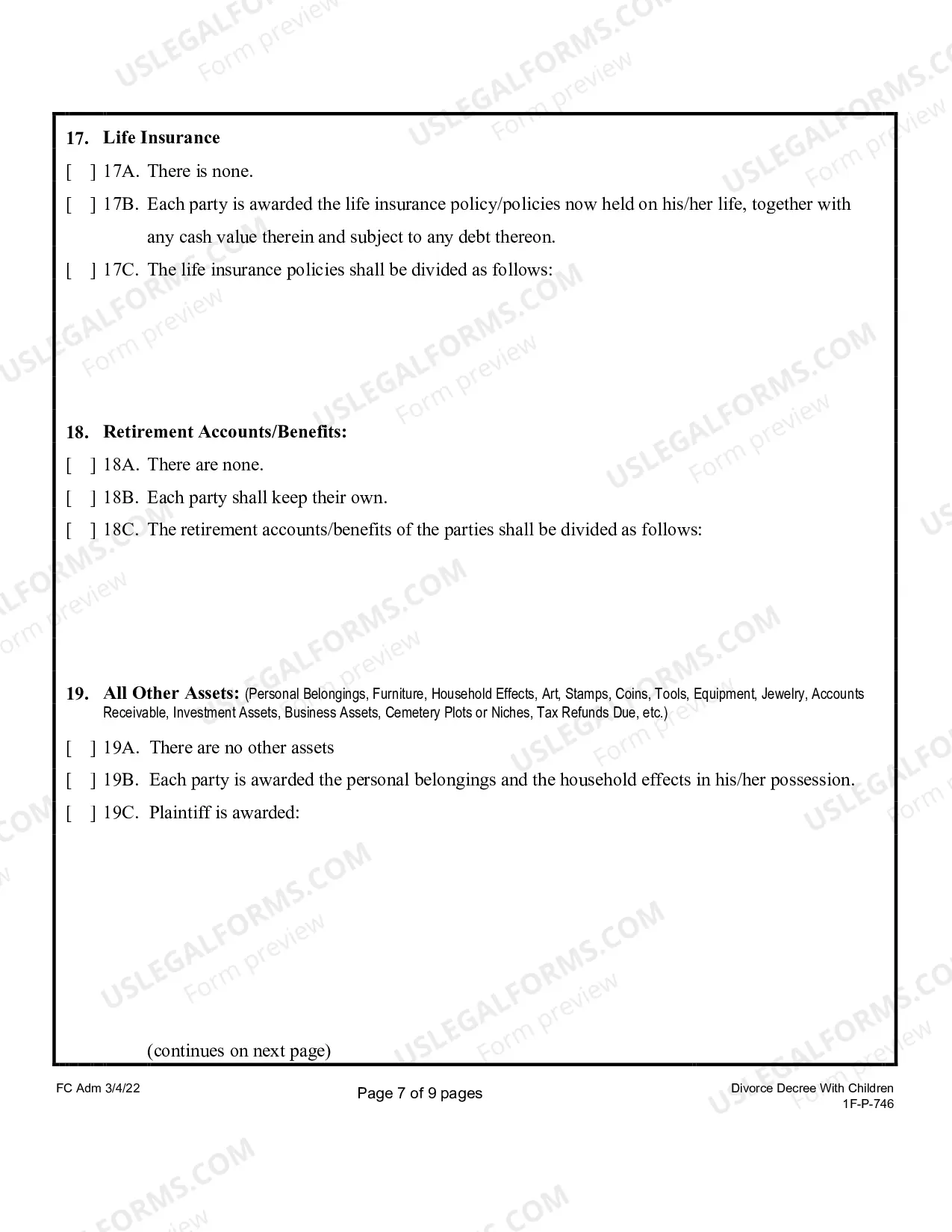 Preview Divorce Decree With Children