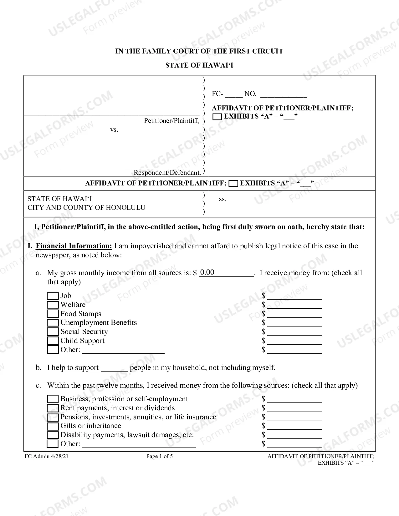 Preview Ex Parte Motion for Service by Mail and Posting in Lieu of Publication