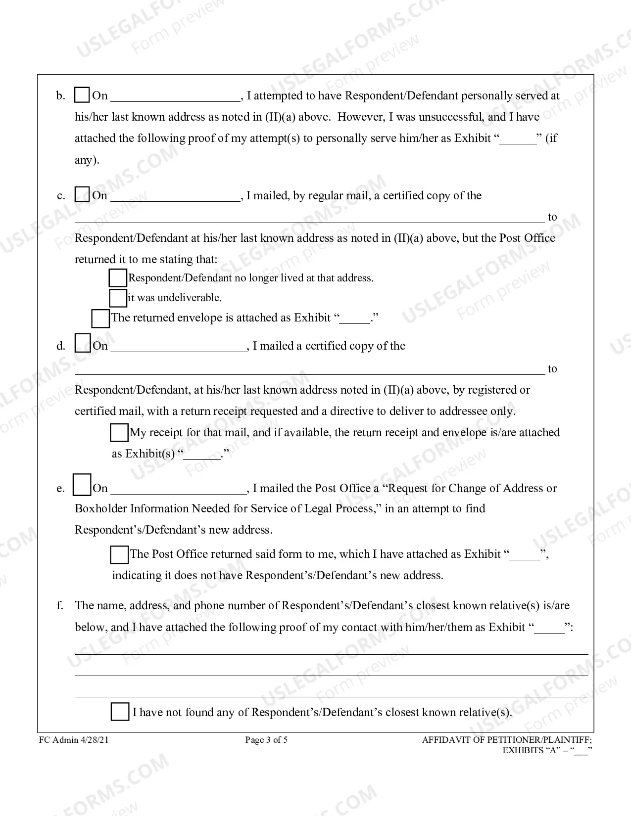 Preview Ex Parte Motion for Service by Mail and Posting in Lieu of Publication