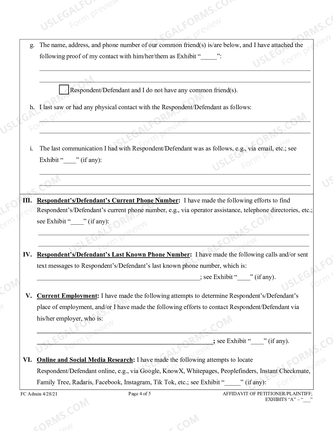Preview Ex Parte Motion for Service by Mail and Posting in Lieu of Publication