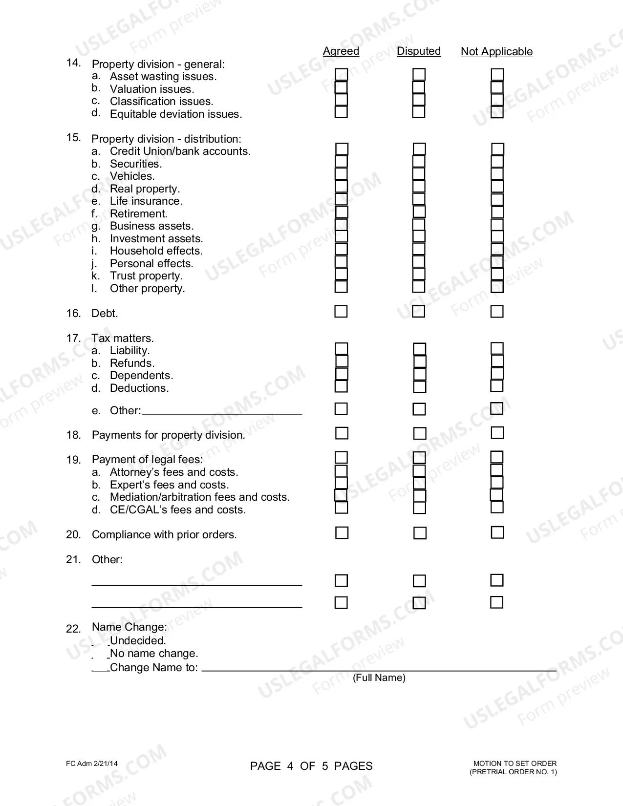 Preview Pretrial Order 1 (Motion Set Order)