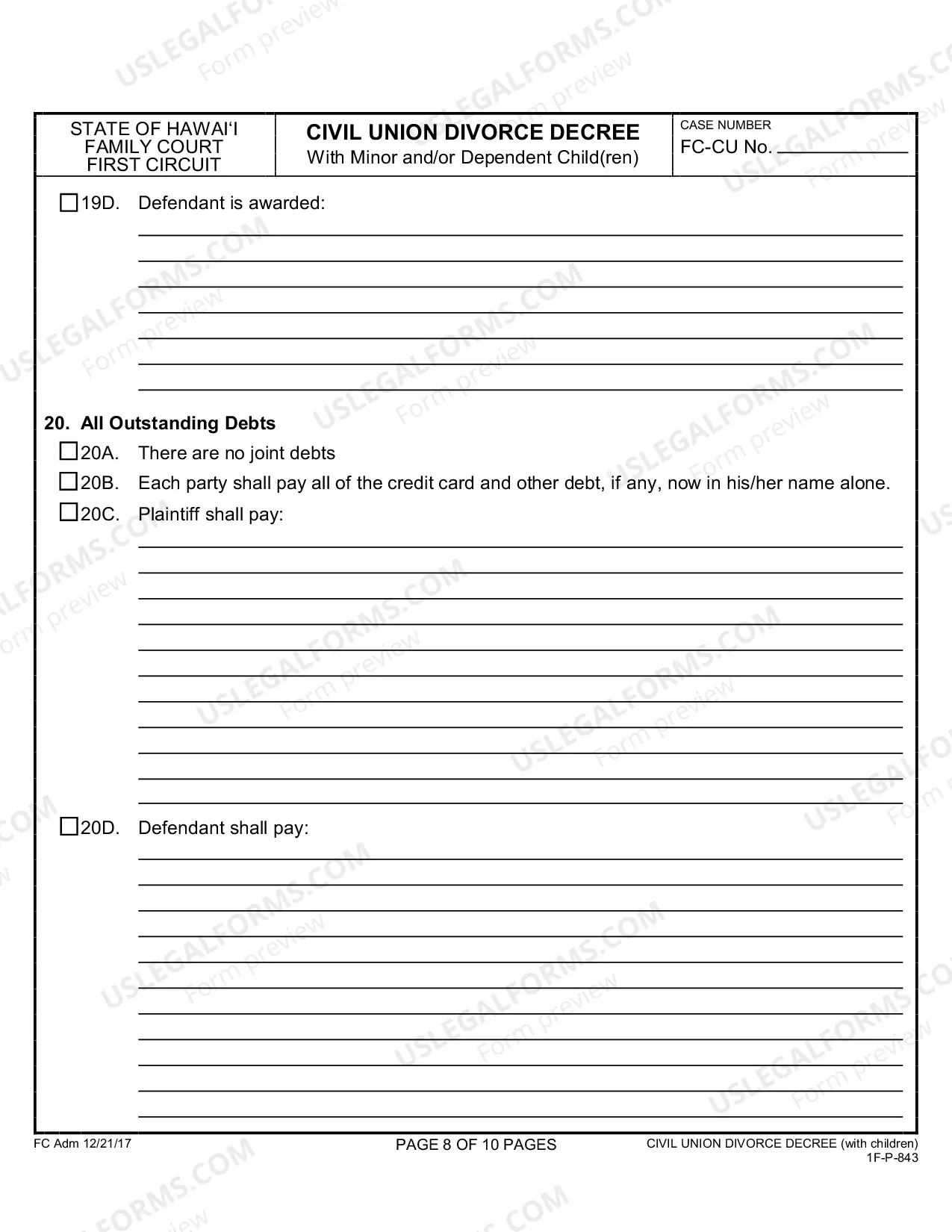 Preview Civil Union Divorce Decree