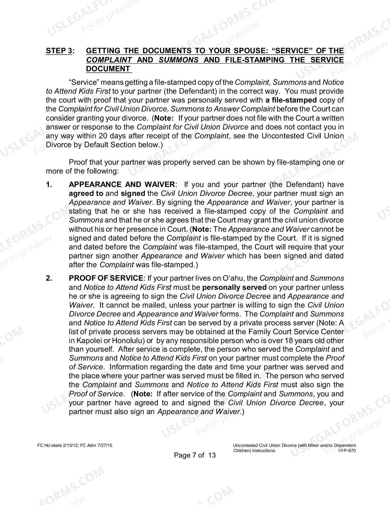 Preview Instructions