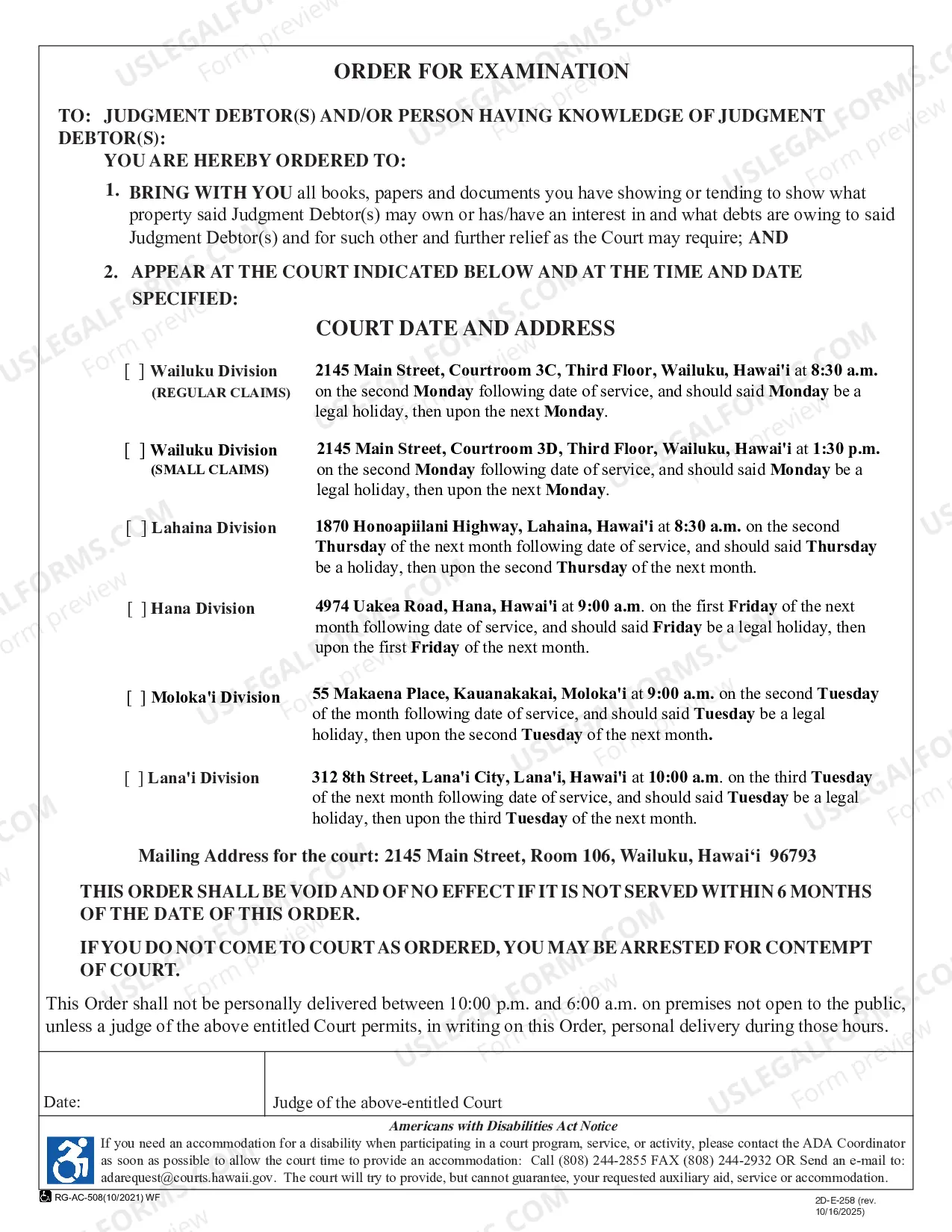 Preview Ex Parte Motion For Examination of Judgment Debtor(s) Or Persons Having Knowledge