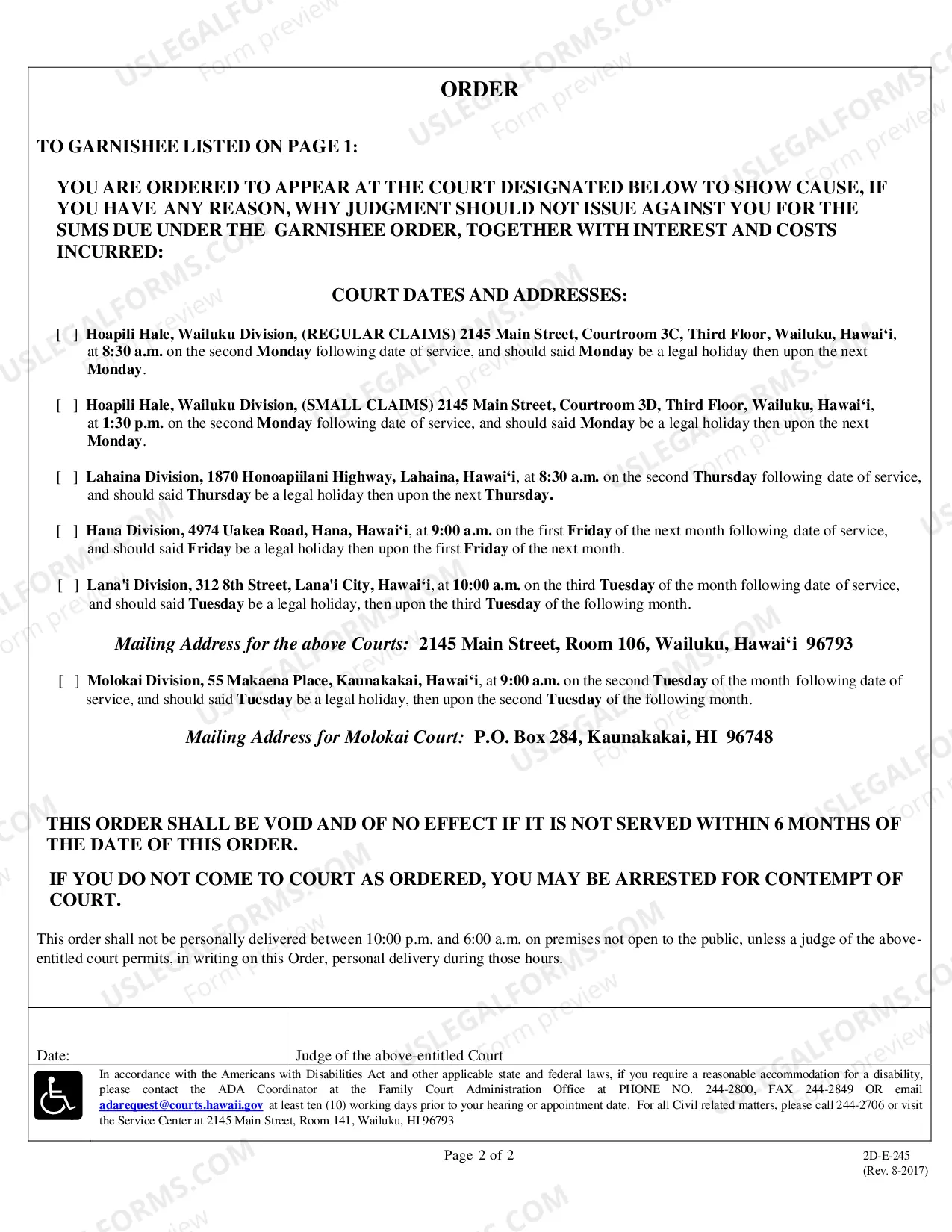 Preview Motion For Order To Show Cause On Garnishee