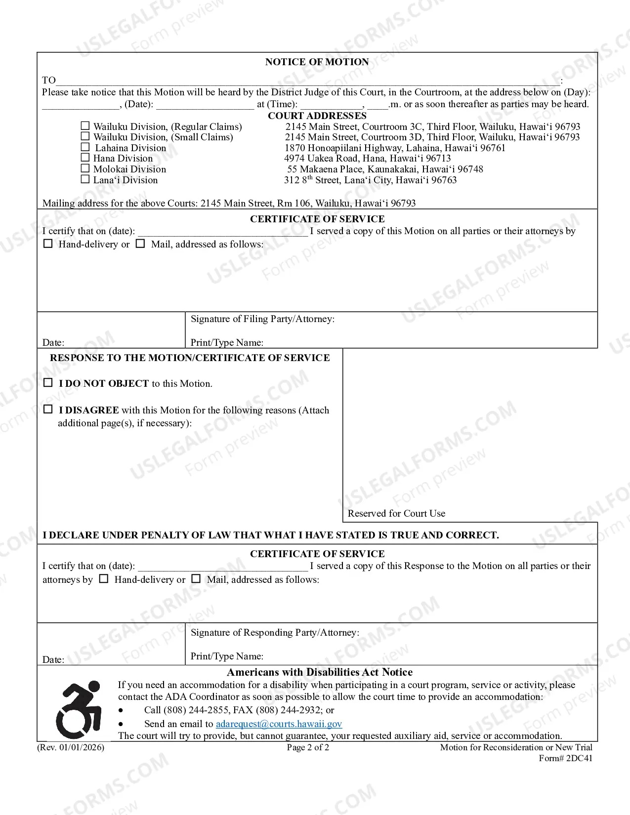 Preview Motion For Reconsideration Or New Trial