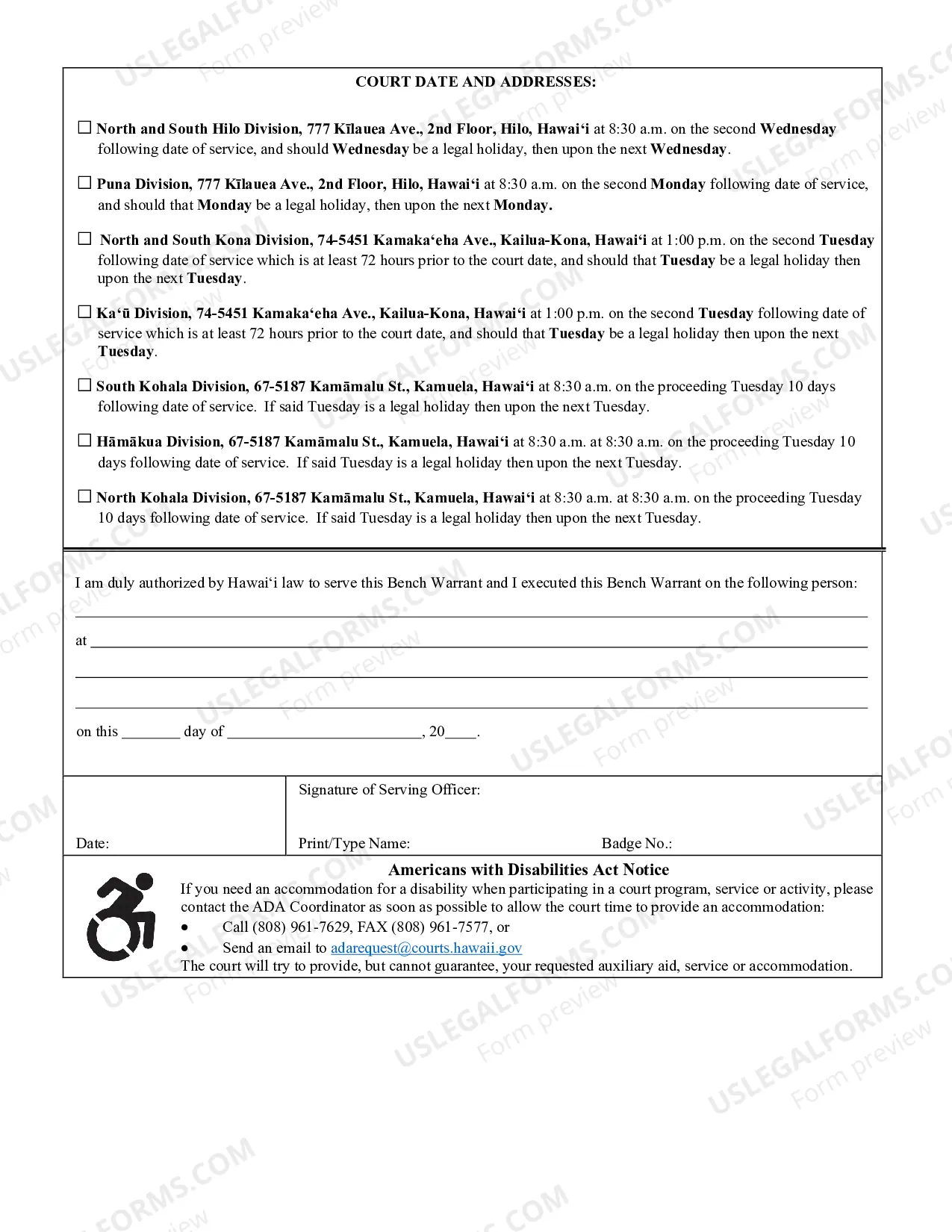 Preview Bench Warrant