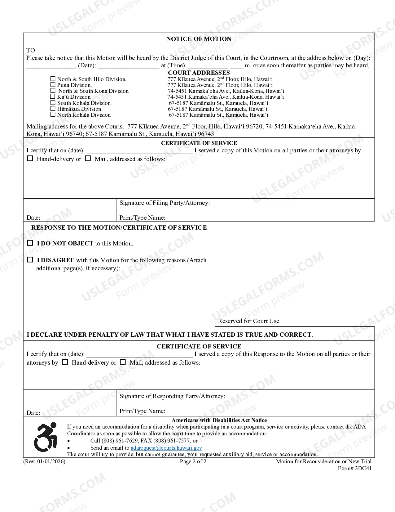 Preview Motion For Reconsideration Or New Trial