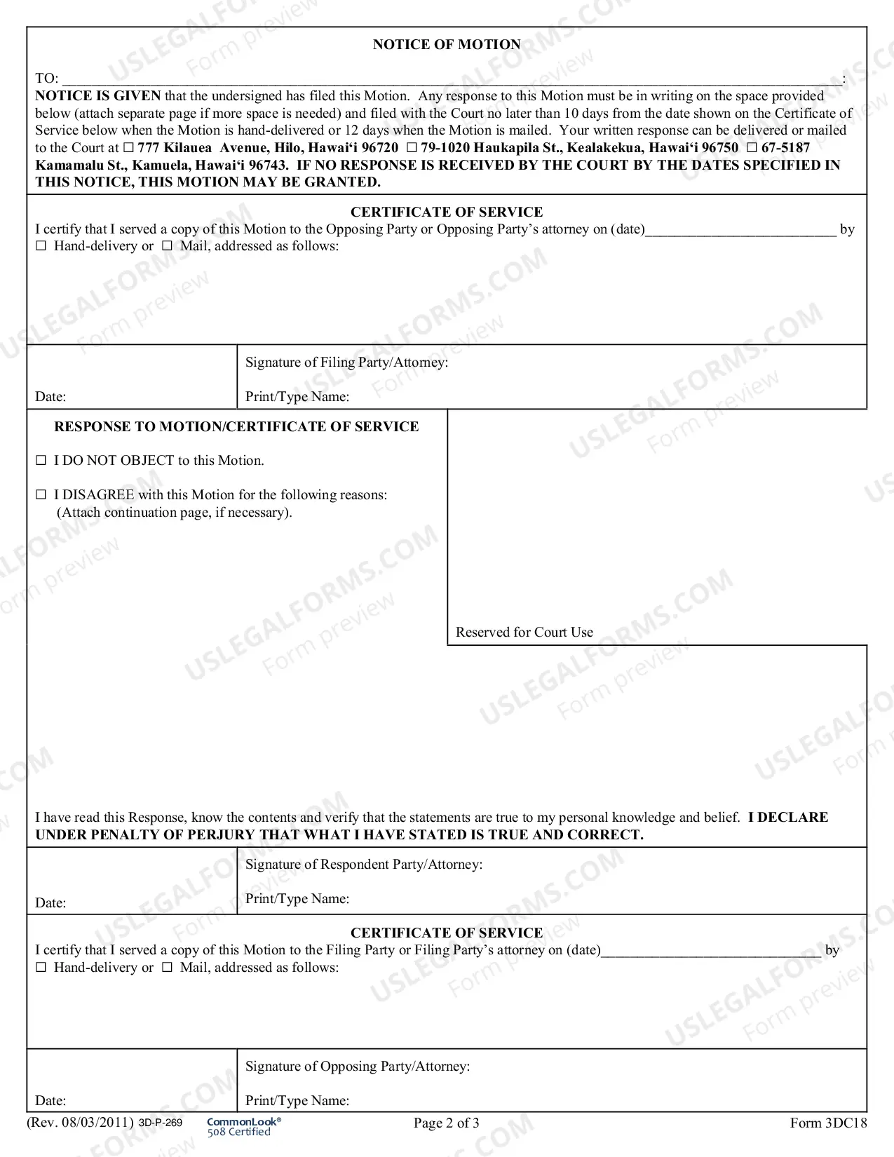 Preview Non Hearing Motion For Default Judgment