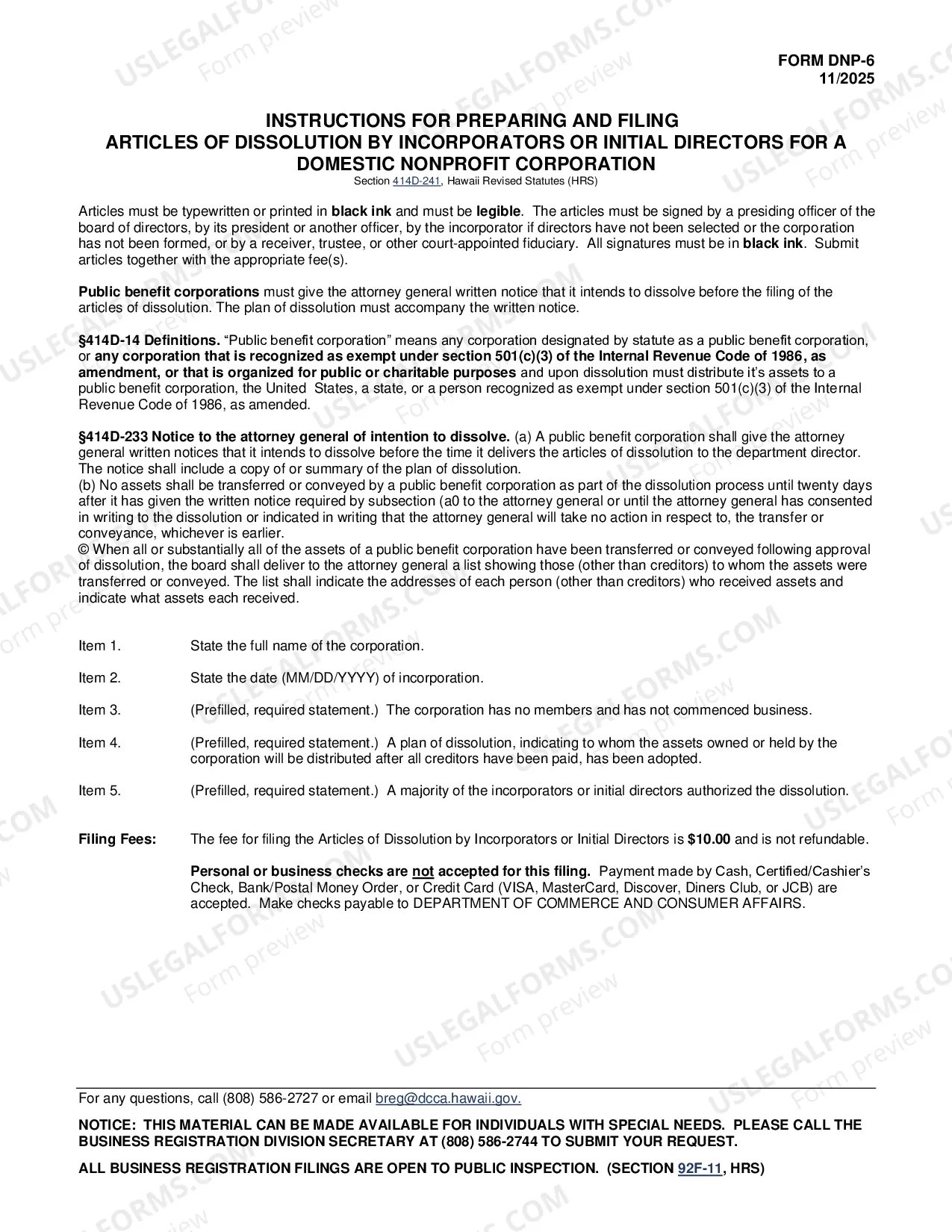 Preview Articles of Dissolution By Incorporators Or Initial Directors