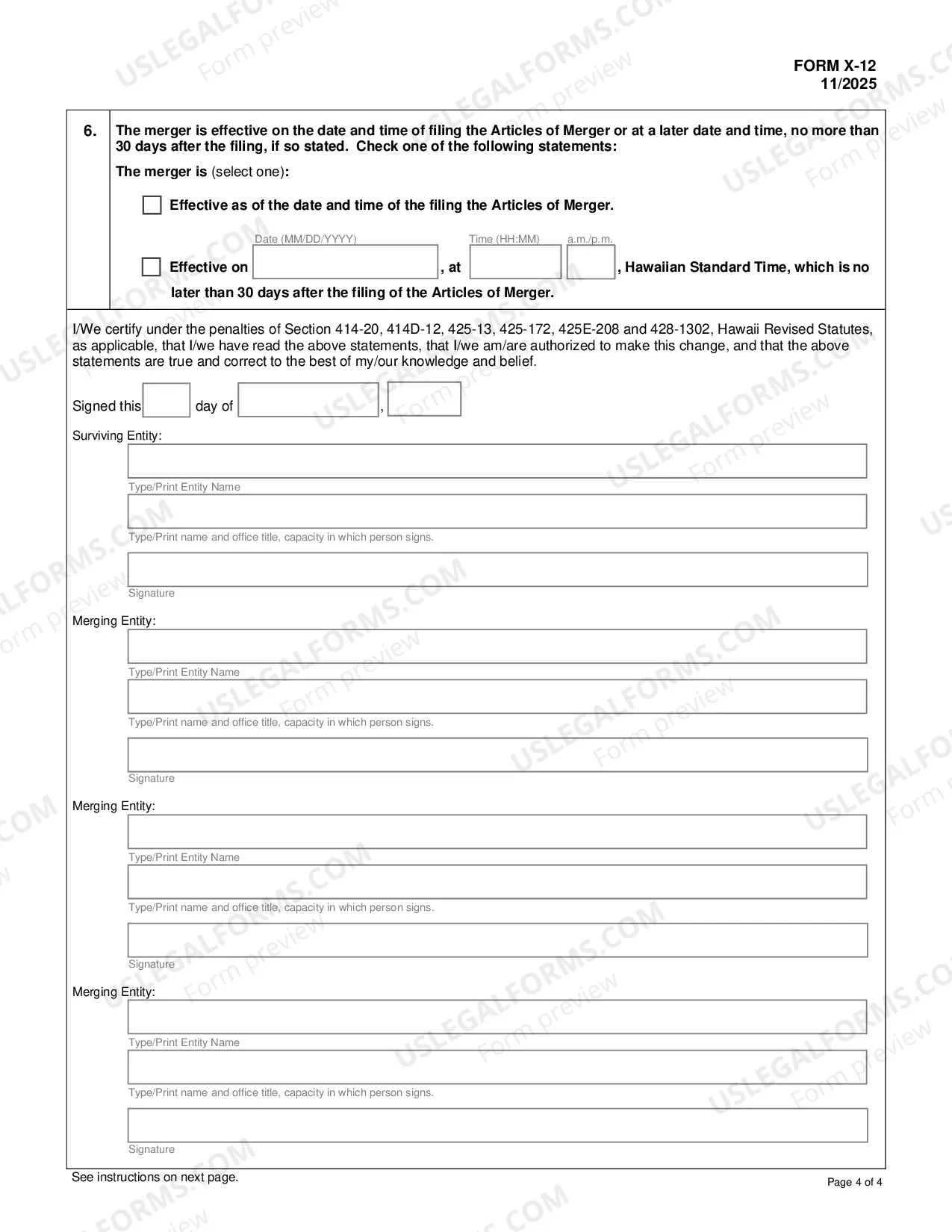 Preview Articles of Merger