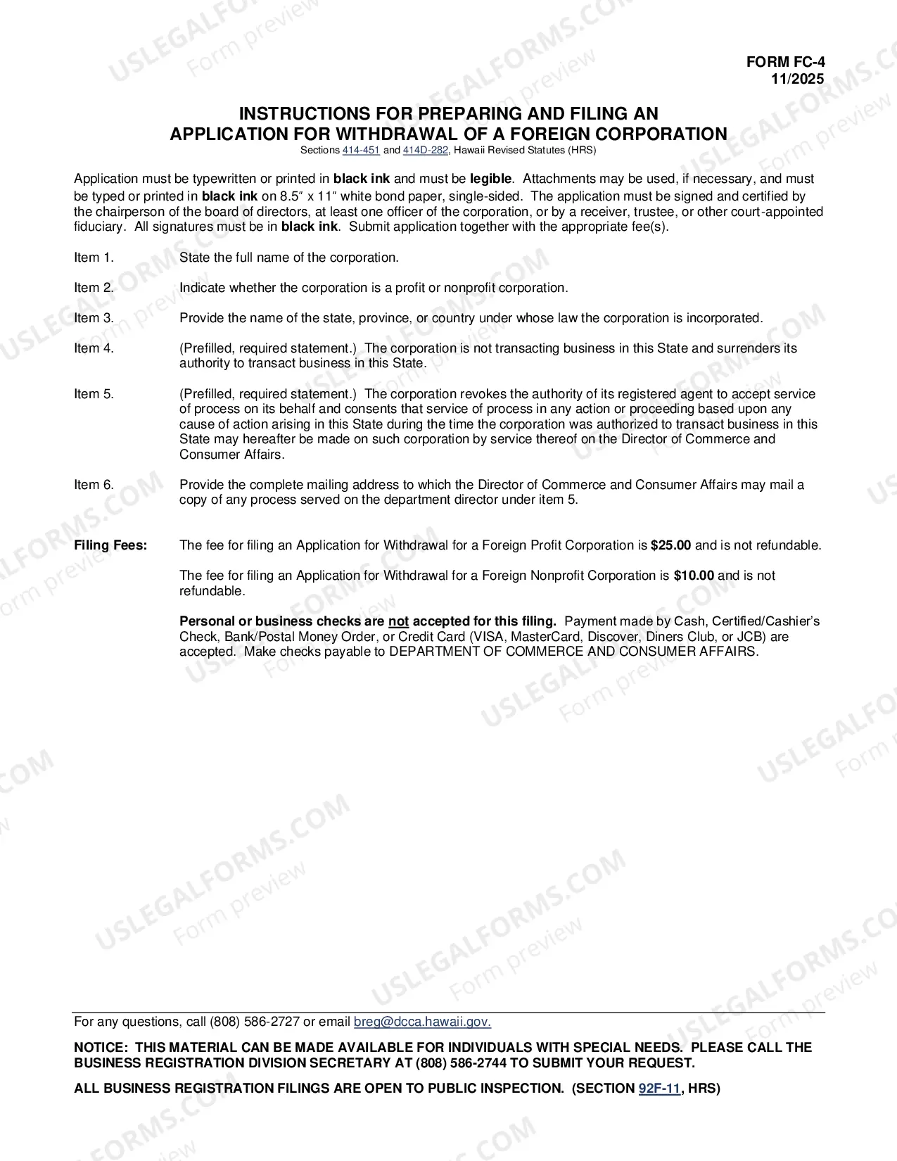 Preview Application For Withdrawal