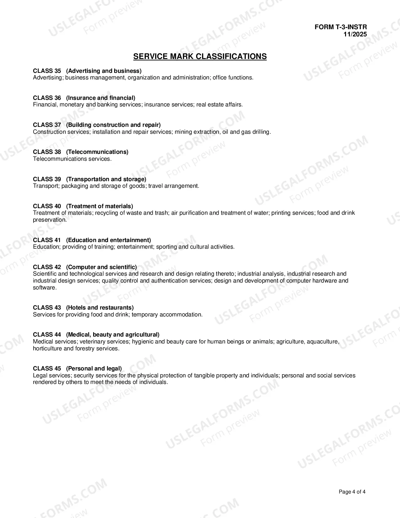 Preview Application For Registration of Service Mark