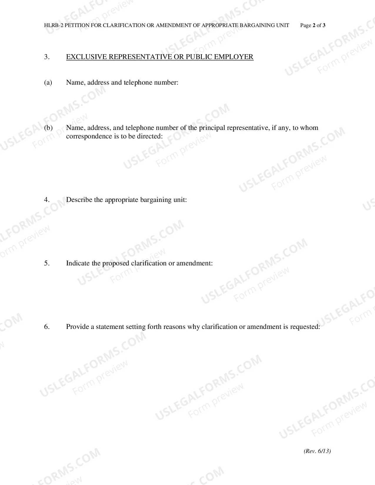 Preview Petition for Clarification or Amendment of Appropriate Bargaining Unit