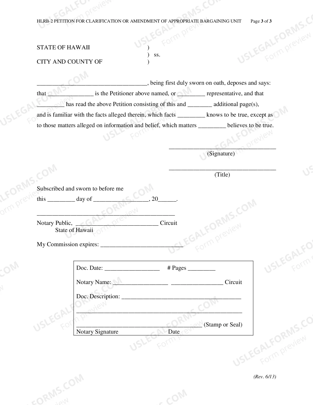 Preview Petition for Clarification or Amendment of Appropriate Bargaining Unit