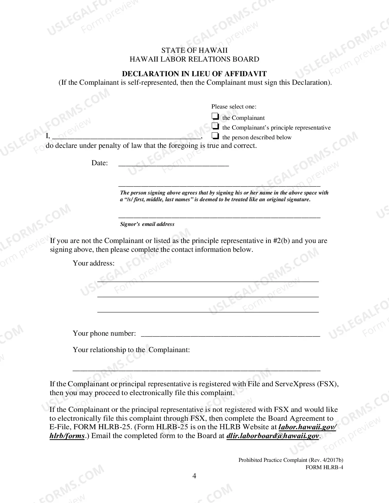 Preview Prohibited Practice Complaint