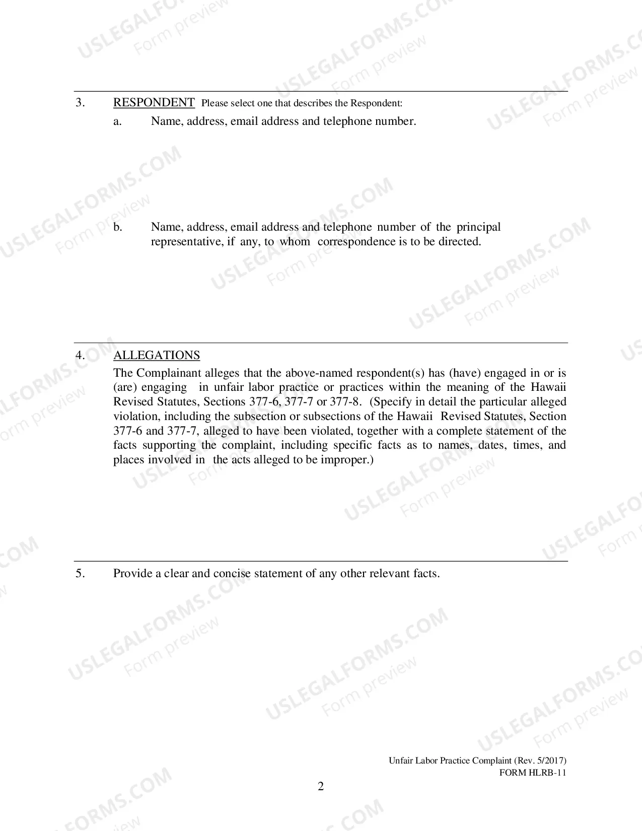 Preview Unfair Labor Practice Complaint