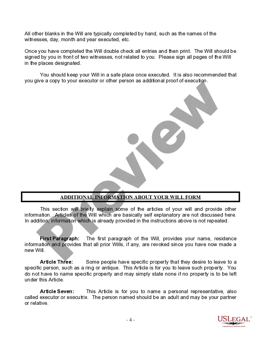 Get Last Will and Testament for Domestic Partner with Adult Children Preview Last Will and Testament for Domestic Partner with Adult Children