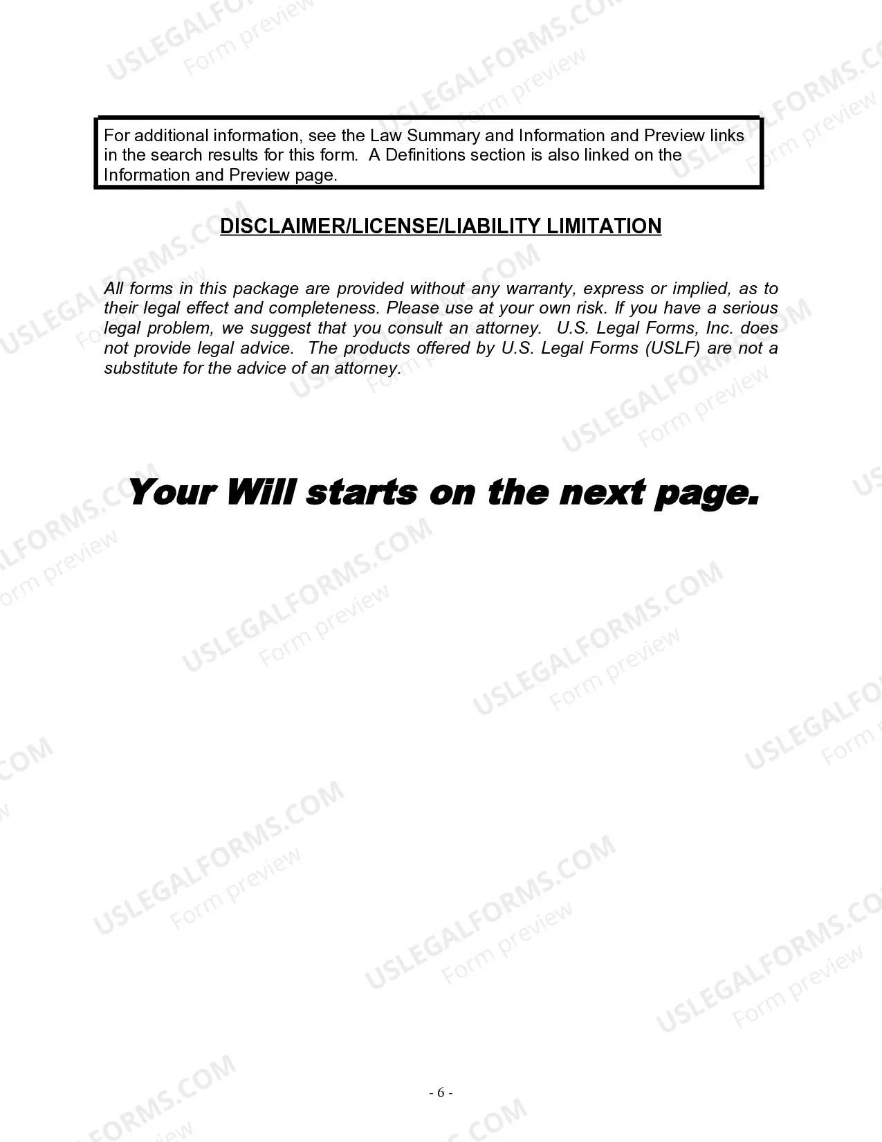 Preview Last Will and Testament for a Civil Union Partner with No Children